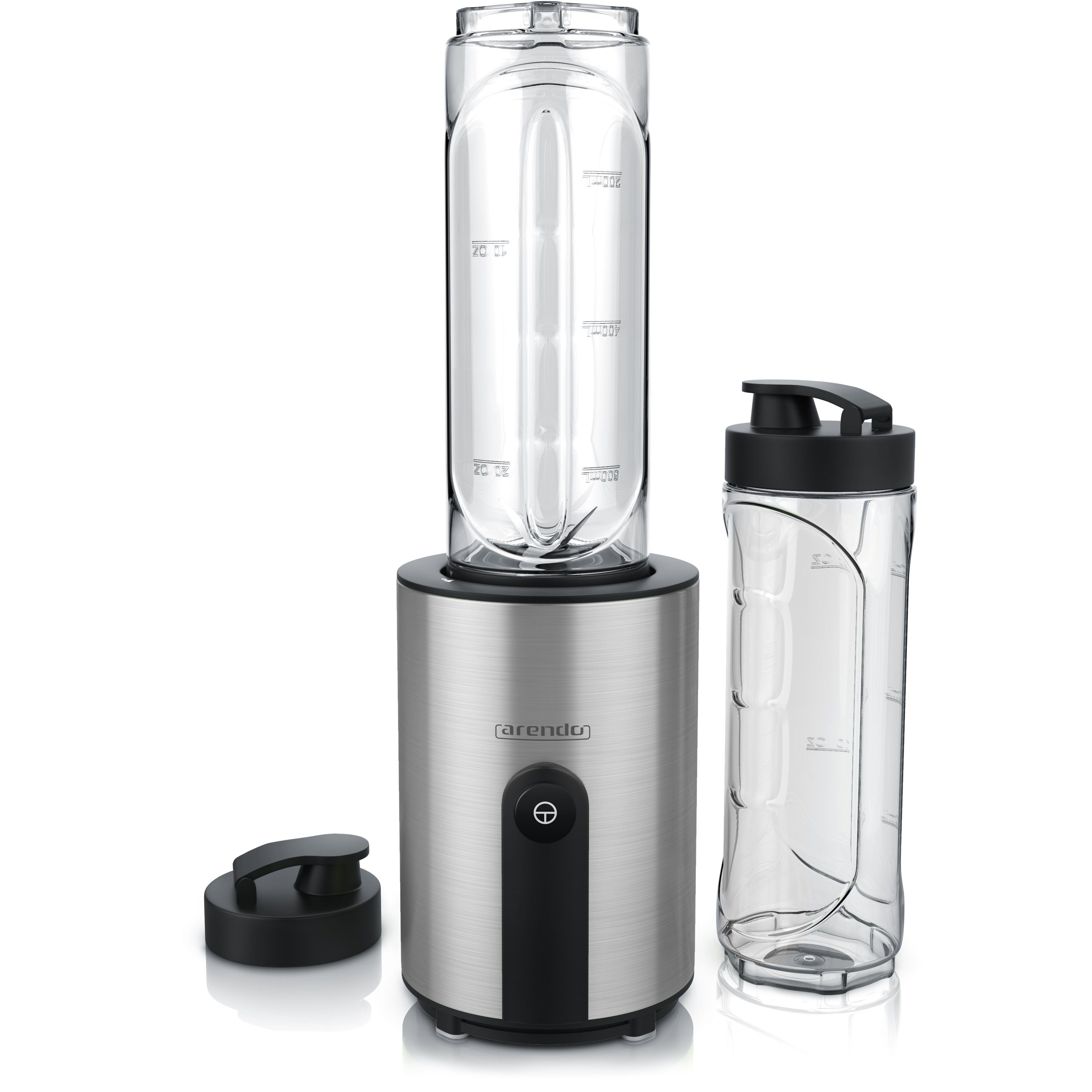 Arendo Smoothie-Maker, 300 W, Smoothiemaker inkl. 2x ToGo-Becher & Edelstahlmesser Mix & Go