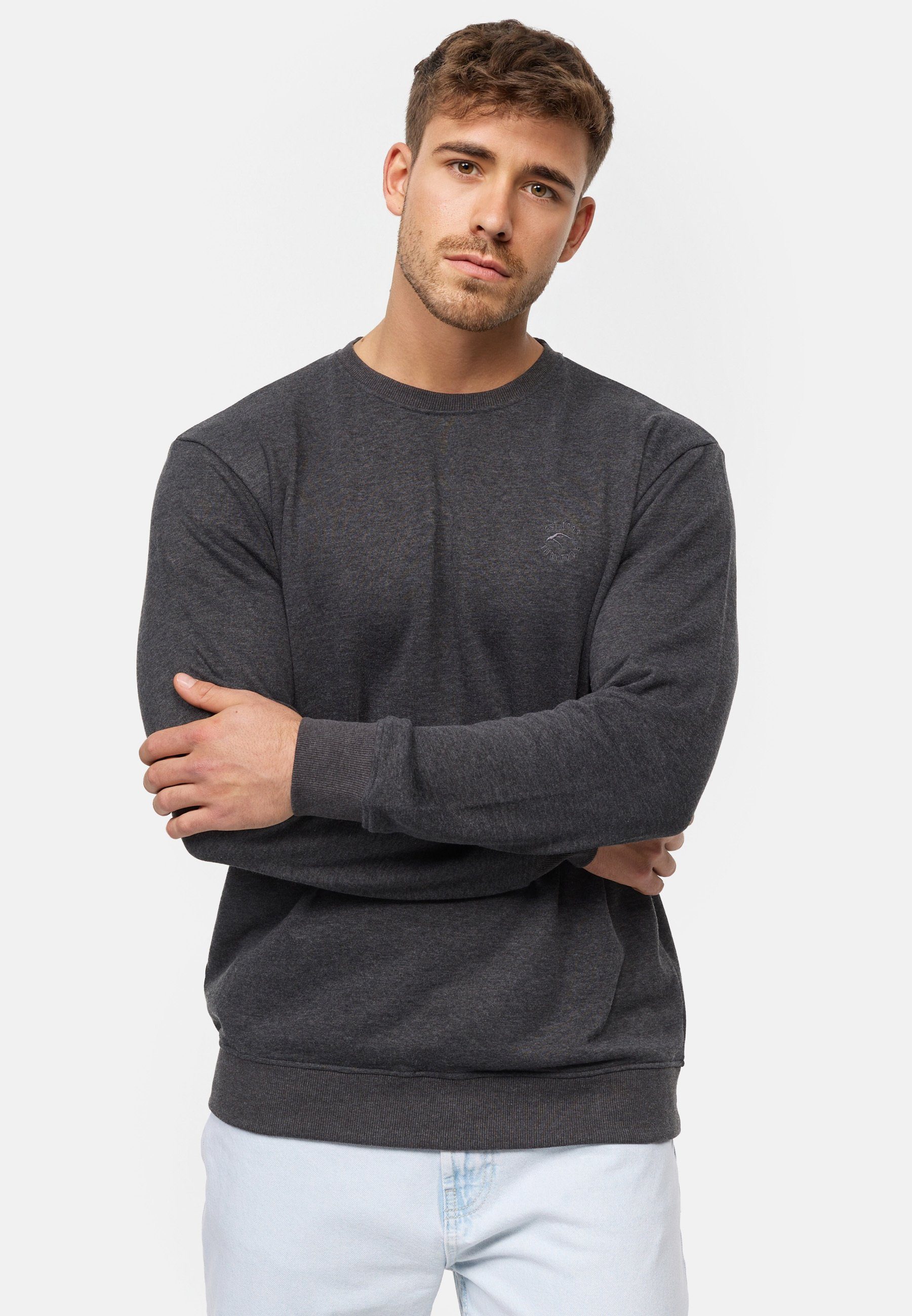 Indicode Sweater Holt Charcoal Mix