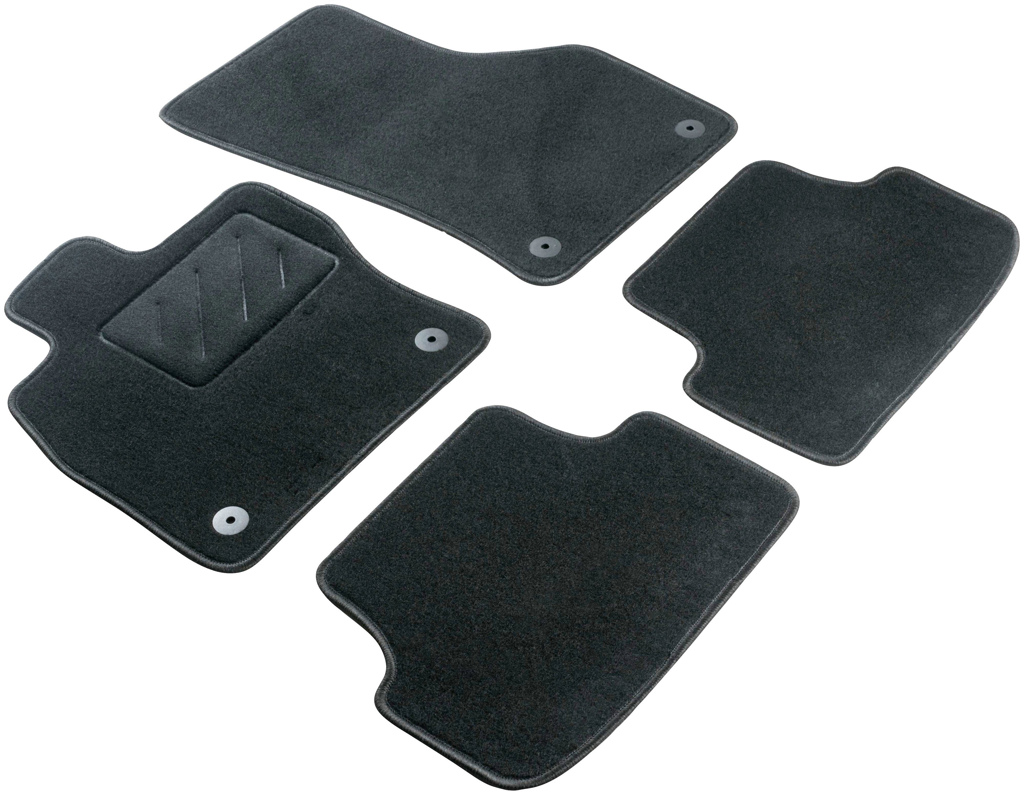 WALSER Passform-Fußmatten Standard (4 V Plus 2008-12/2013, CrossGolf 2006-2014 Golf VW St), für