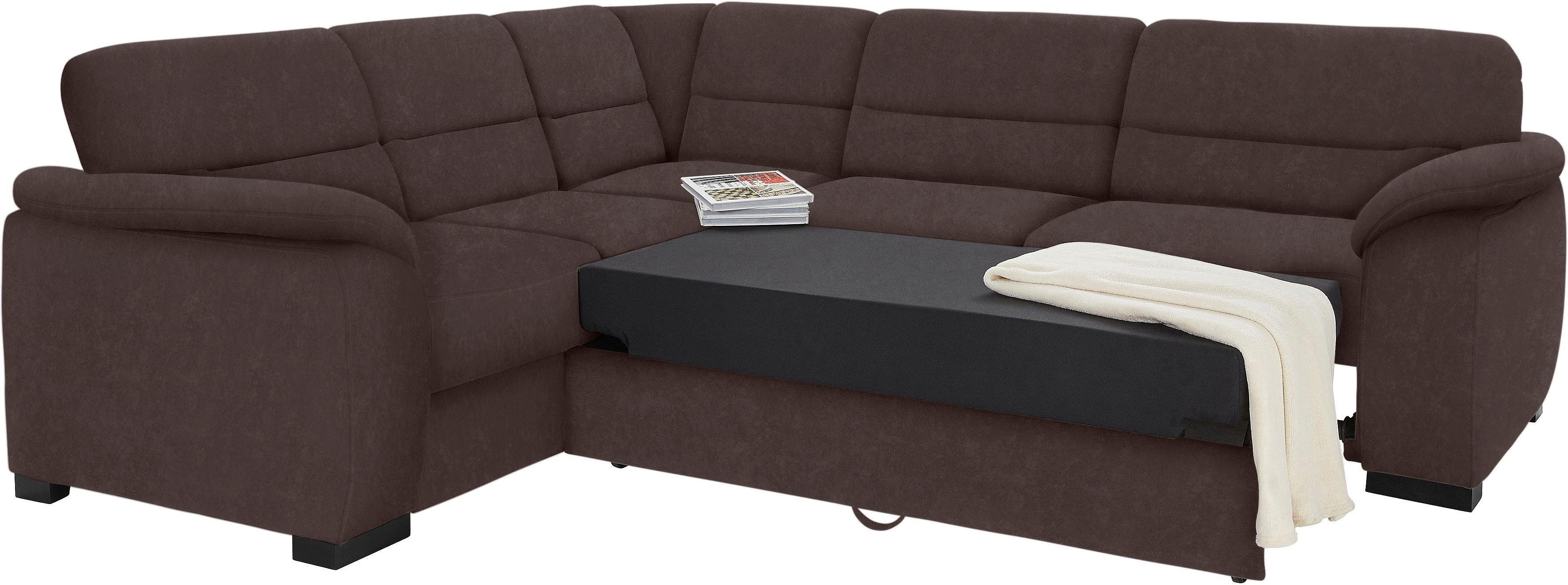 sit&more Ecksofa Montego L-Form, B: 256cm, wahlweise mit Bettfunktion und S günstig online kaufen