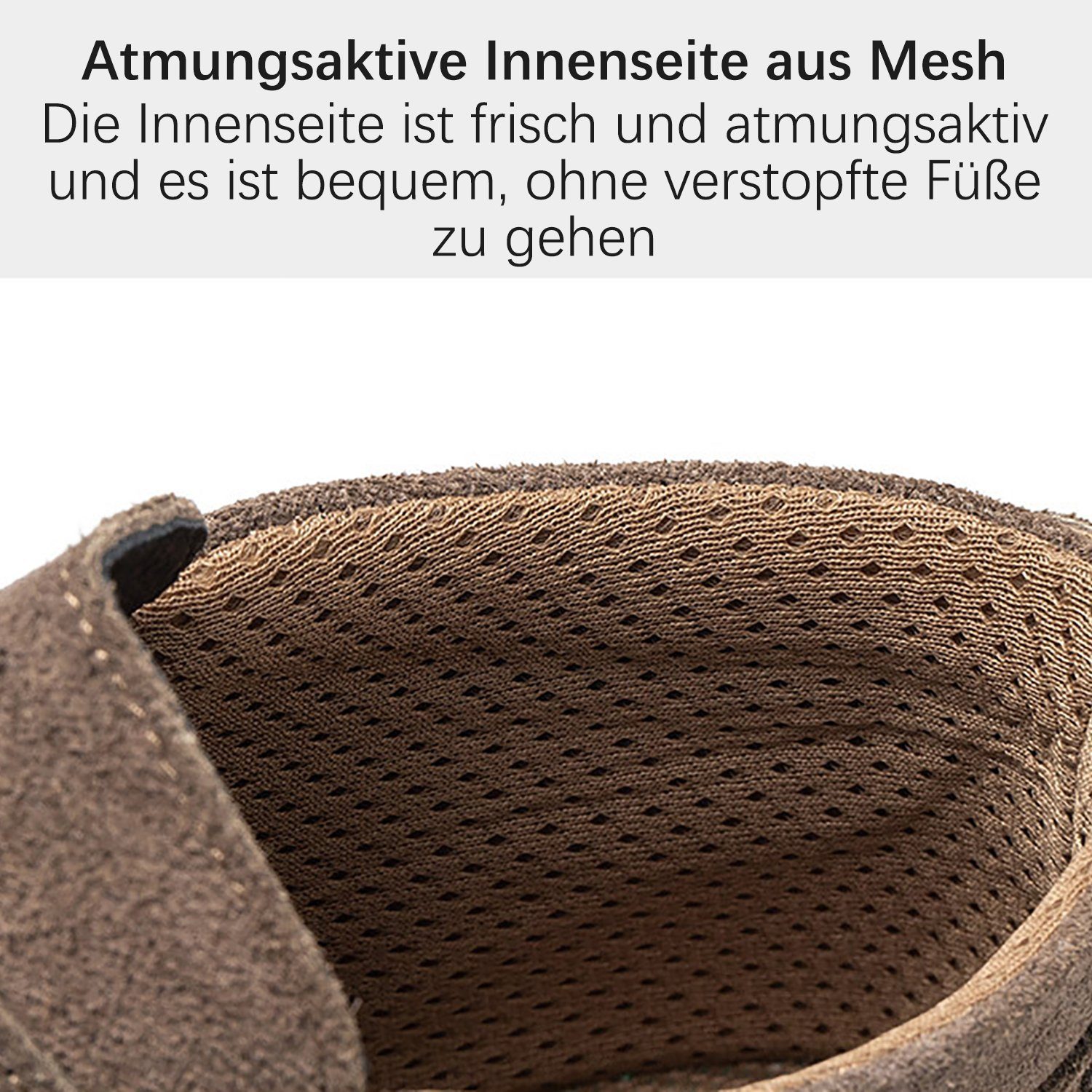 Schutzschuhe Stahlkappe Sicherheitsschuh Daisred Funkensicher Arbeitsschuhe Khaki