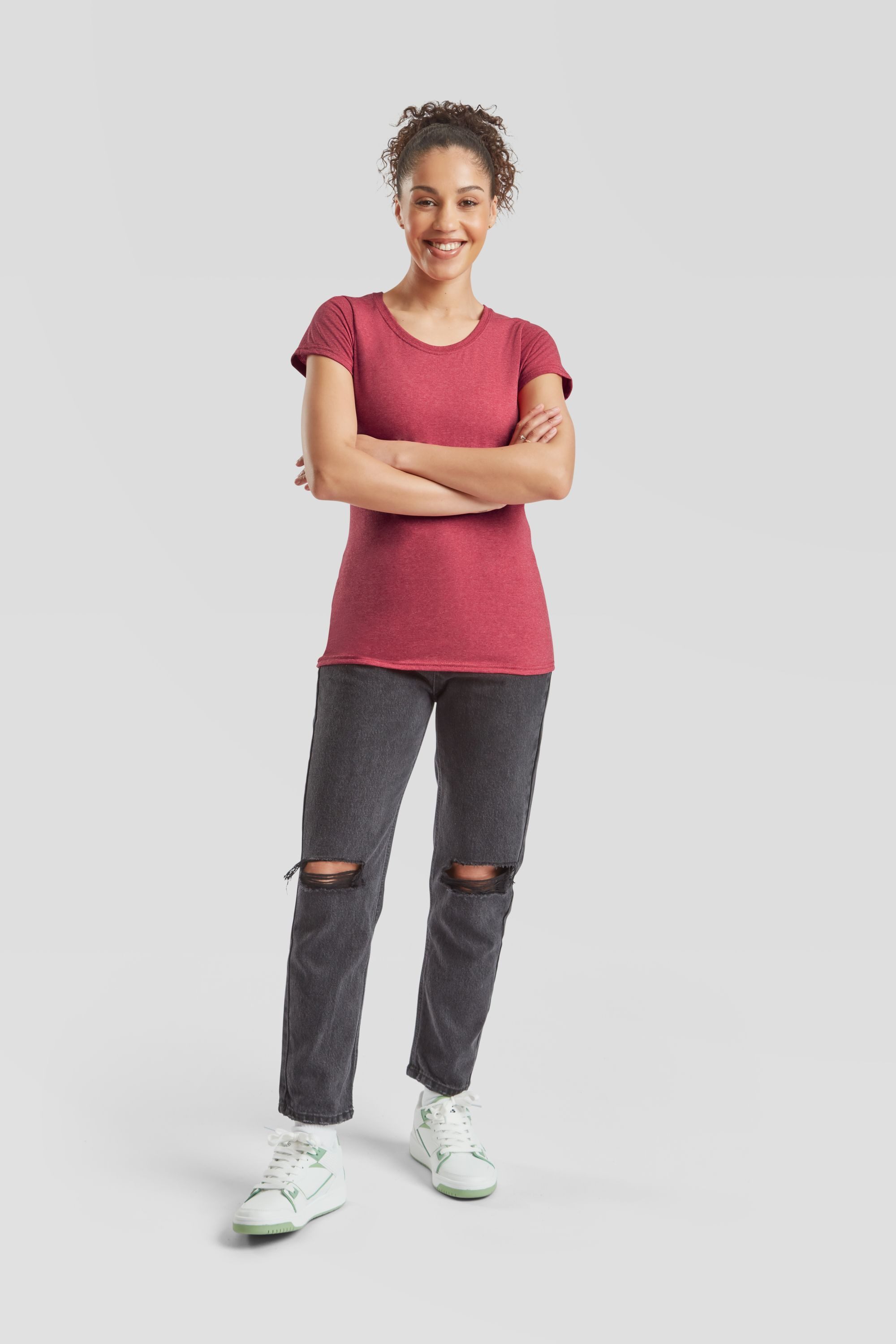Fruit of the Loom Rundhalsshirt Fruit of the Loom Valueweight T Lady-Fit – Bild 2 von 5