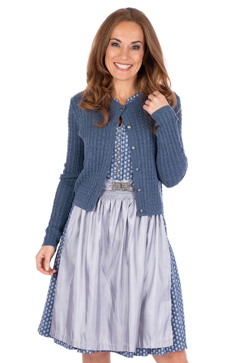 Hammerschmid Trachtenjacke Trachten Strickjacke - REIT - rosa, schieferblau – Bild 3 von 4