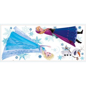 RoomMates Wandsticker DISNEY Frozen Anna, Elsa & Olaf mit Schneeflocken