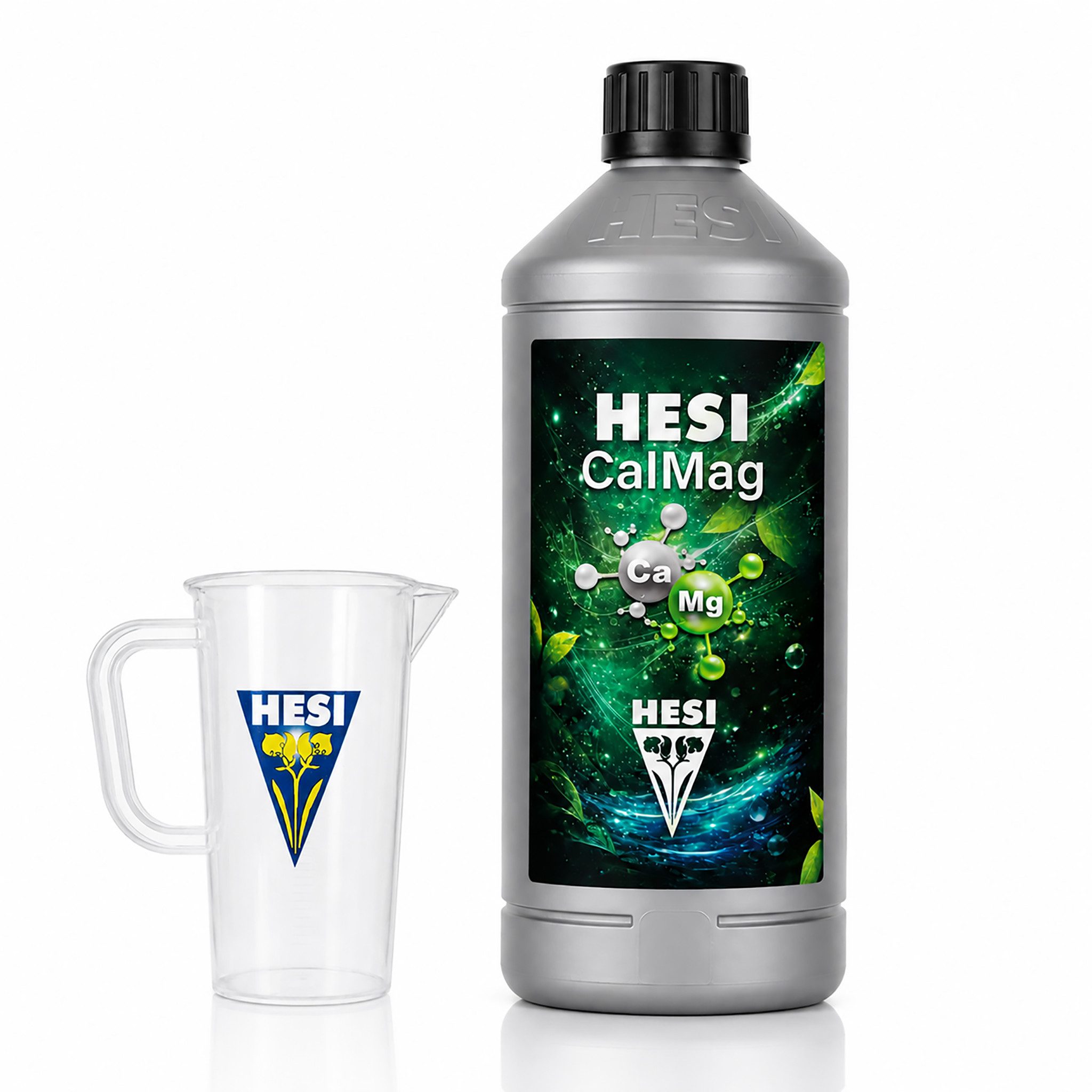 HESI Pflanzendünger 0,5 l HESI CalMag + HESI Messbecher, Calzium-Magnesium-Dünger, Vorteilspack, PERFEKTE MINERALBALANCE