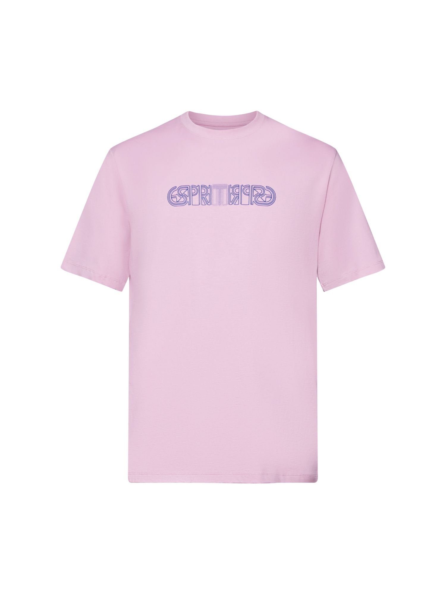 edc by Esprit T-Shirt T-Shirt mit Logo-Print in lockerer Passform (1-tlg) LILAC