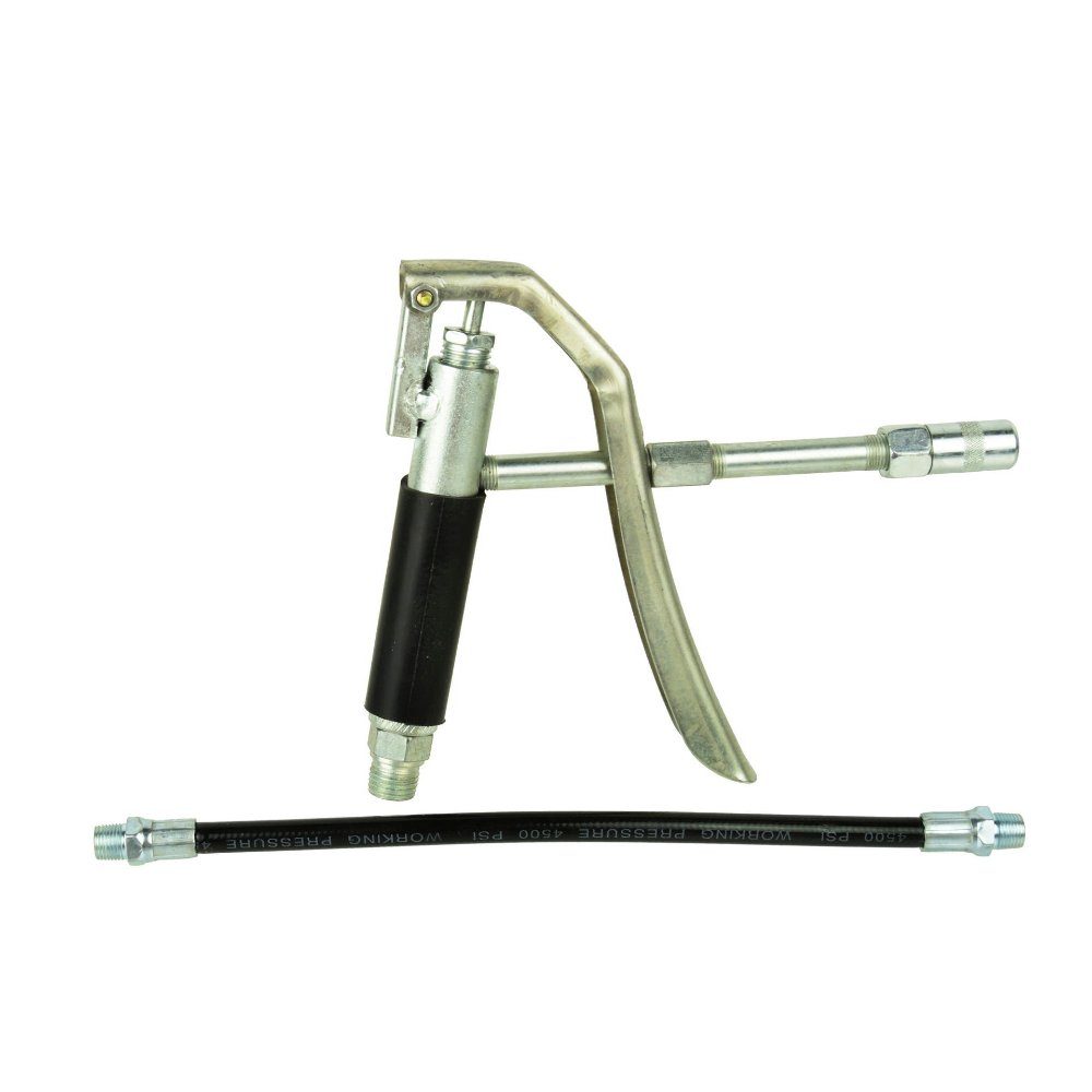 GEKO Druckluftgeräte-Set Pistole für Fußfettpresse aus Metall mit Gummischlauch, 1-tlg.