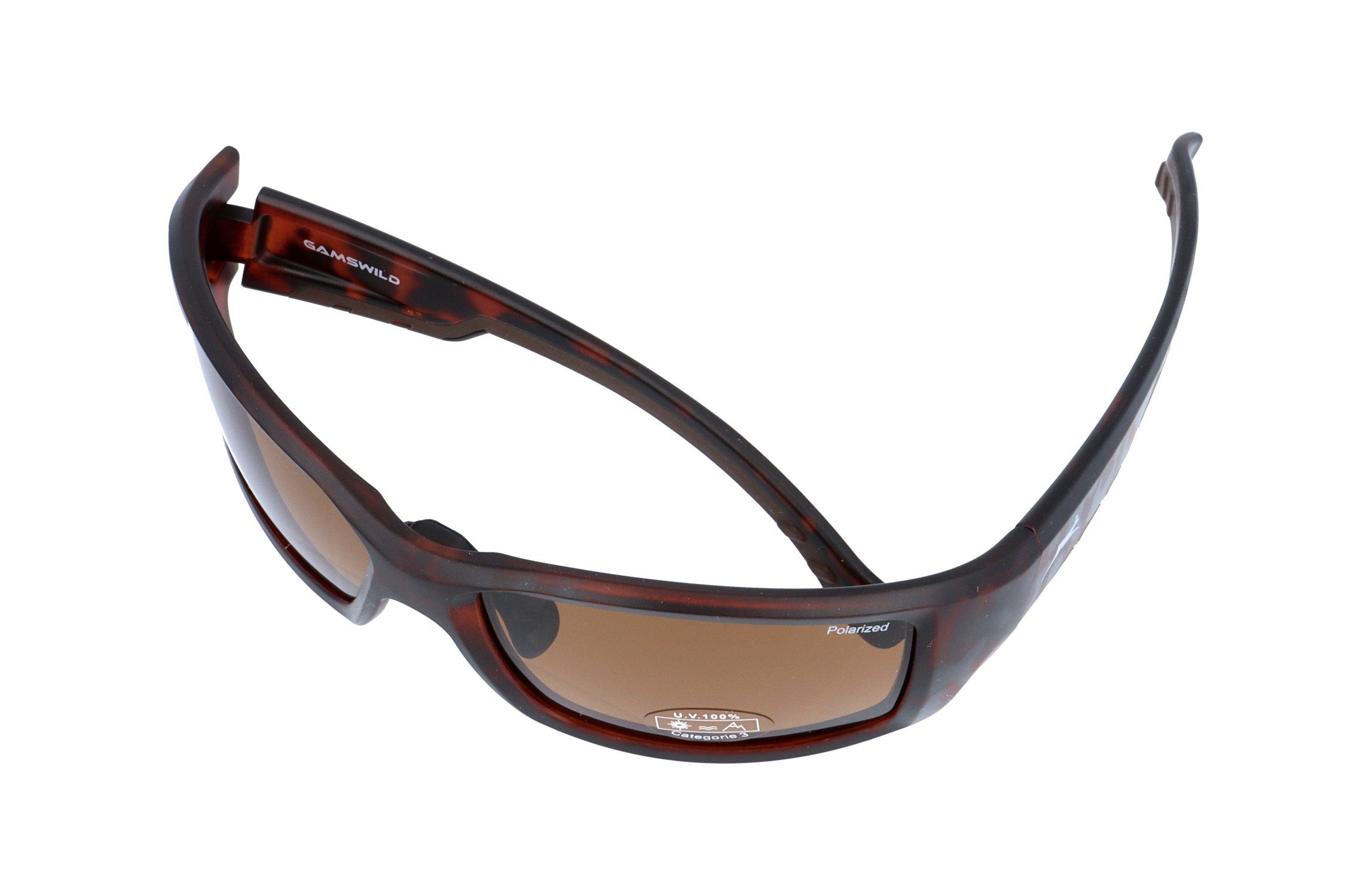 Gamswild Sonnenbrille UV400 Sonnenbrille Skibrille Fahrradbrille TR90, polarisiert Damen Herren Modell WS9328 in braun, schwarz