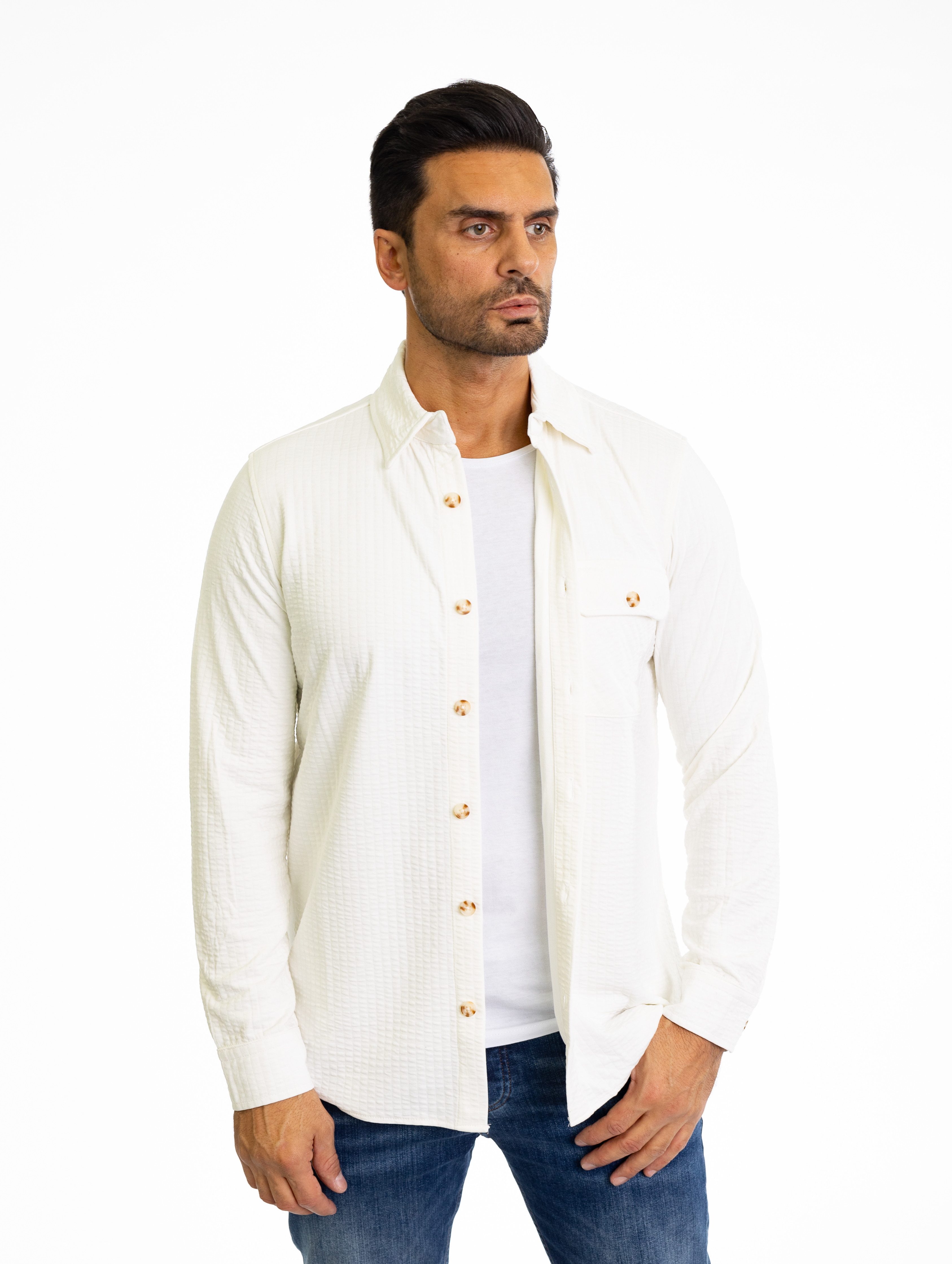 Denim Distriqt Langarmhemd Lässiges Herren Überhemd günstig online kaufen