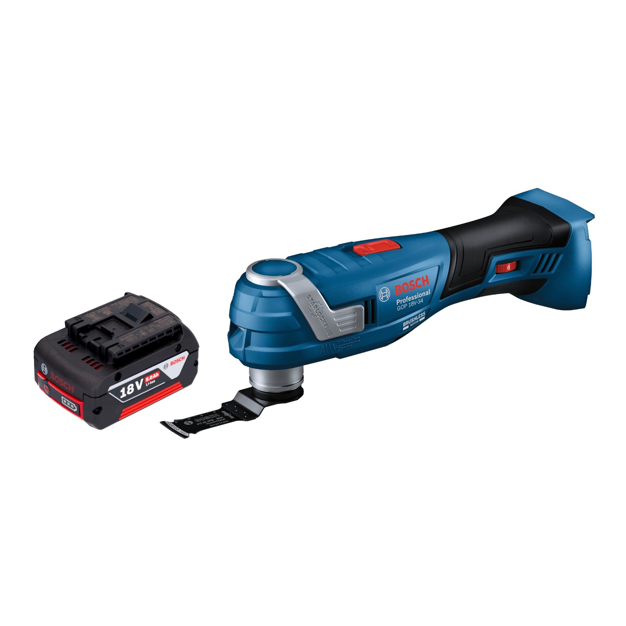 Bosch Professional Akku-Multifunktionswerkzeug GOP 18V-34 Professional Akku Multi Cutter 18 V Starlock Plus