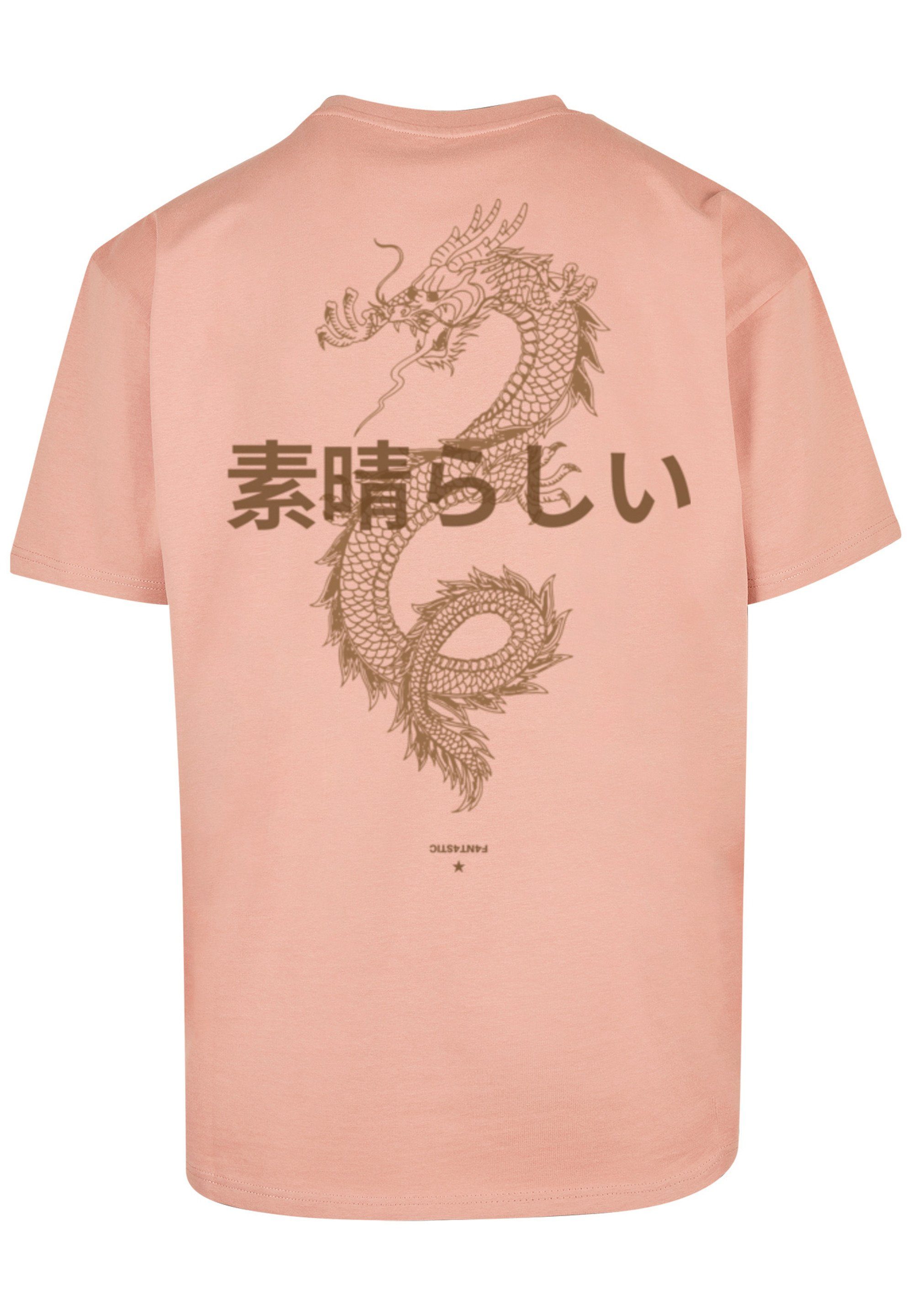 F4NT4STIC T-Shirt Drache Lila Print amber