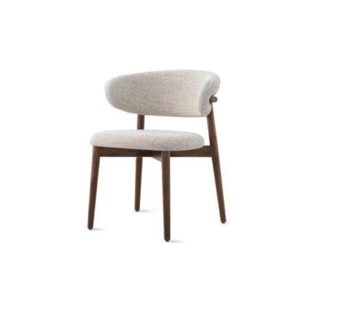 Stuhl (1 Modern Küchenstuhl Grau JVmoebel Europa Made Stoff Esszimmerstuhl Esszimmerstuhl in St), Lehnstuhl Holz