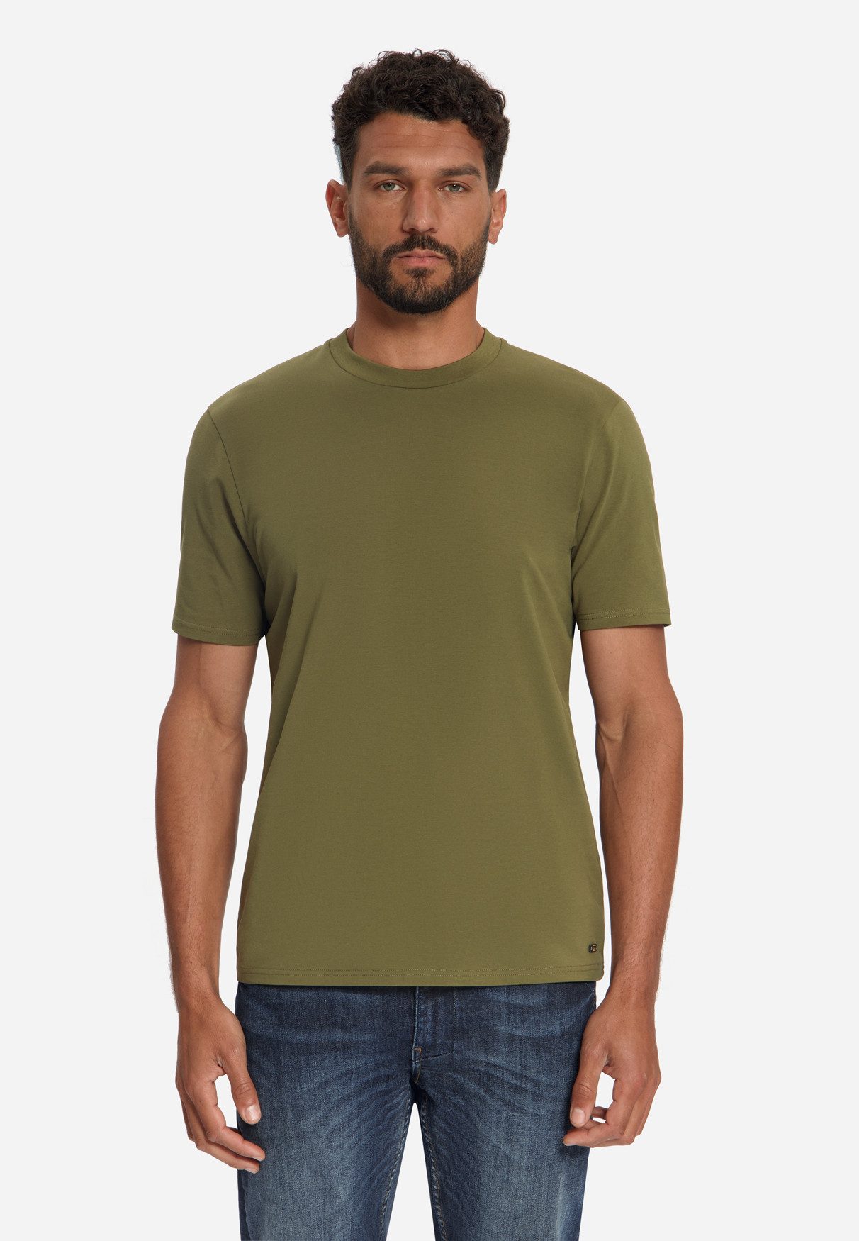 NO EXCESS T-Shirt T-Shirt Crewneck Solid Basic Stretc
