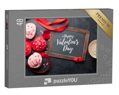 puzzleYOU Puzzle Valentins-Gruß: Happy Valentine's Day!, 48 Puzzleteile, puzzleYOU-Kollektionen Festtage