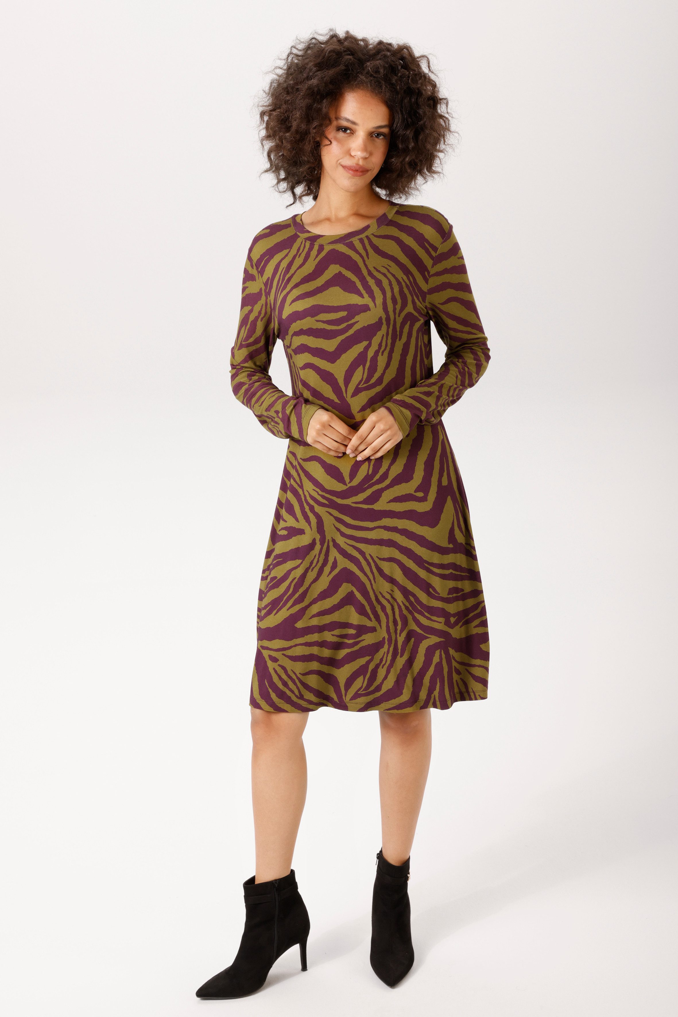 Aniston CASUAL A-Linien-Kleid mit extravagantem Zebra-Muster - NEUE KOLLEKTION