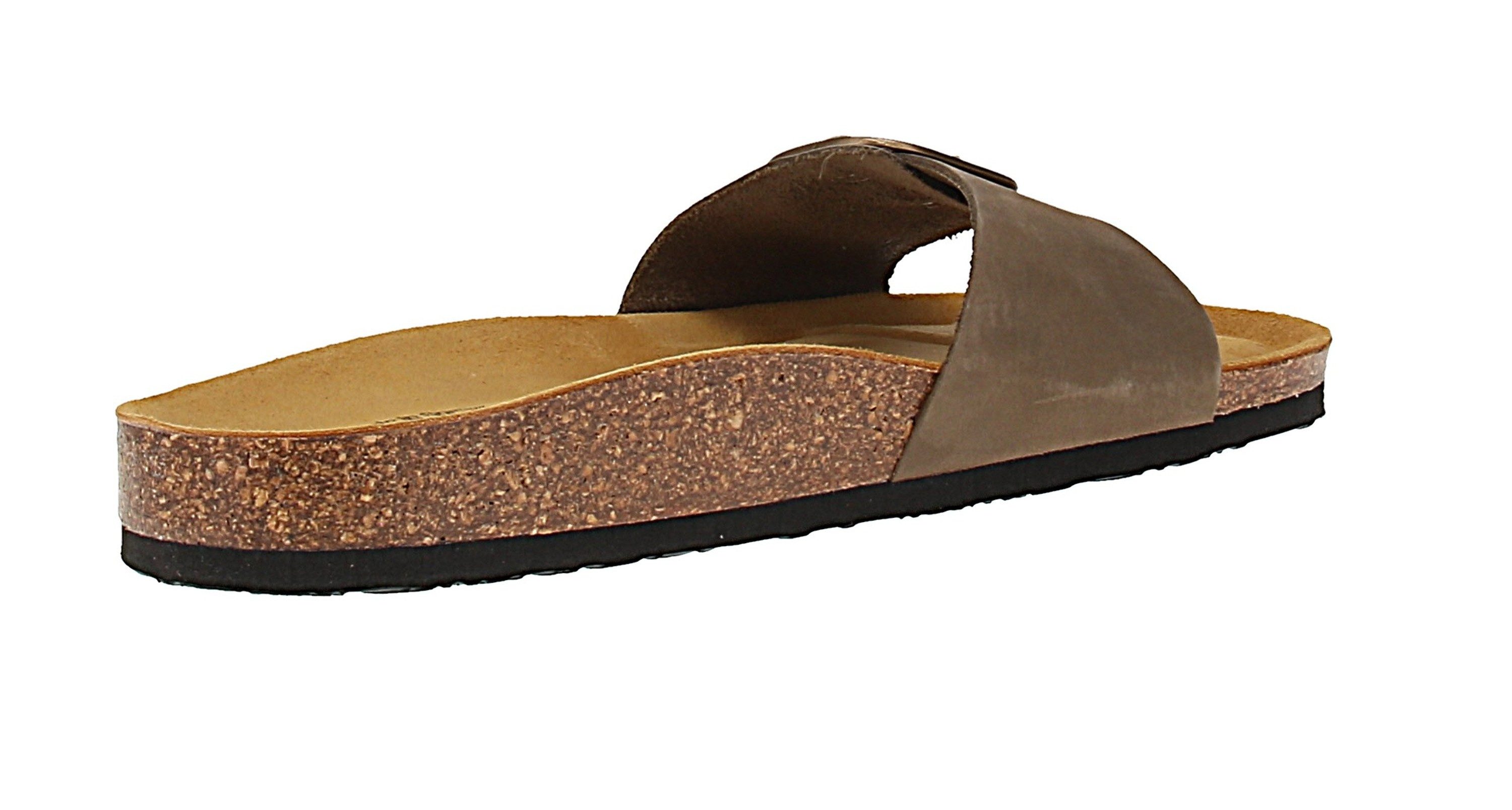 Plakton plakton 181018 Bis 3 Nobuck - Damen Pantolette - Kaki Sandale