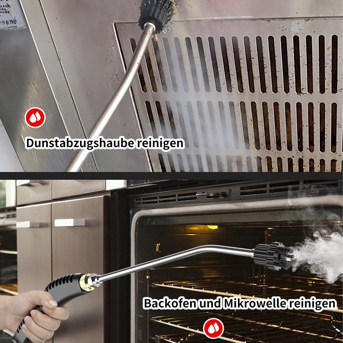 Novzep Handdampfreiniger Multifunktionaler Dampfreiniger für Reinigen Sie Möbel& Geräte