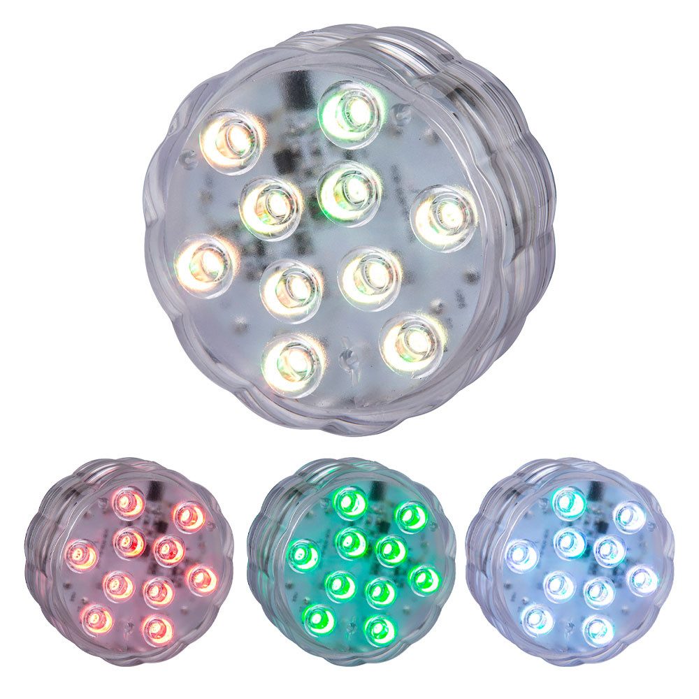 GLOBO LIGHTING Gartenleuchte, LED-Leuchtmittel fest verbaut, Farbwechsel, RGB LED Außen Leuchte Fernbedienung Wasser Pool Beleuchtung