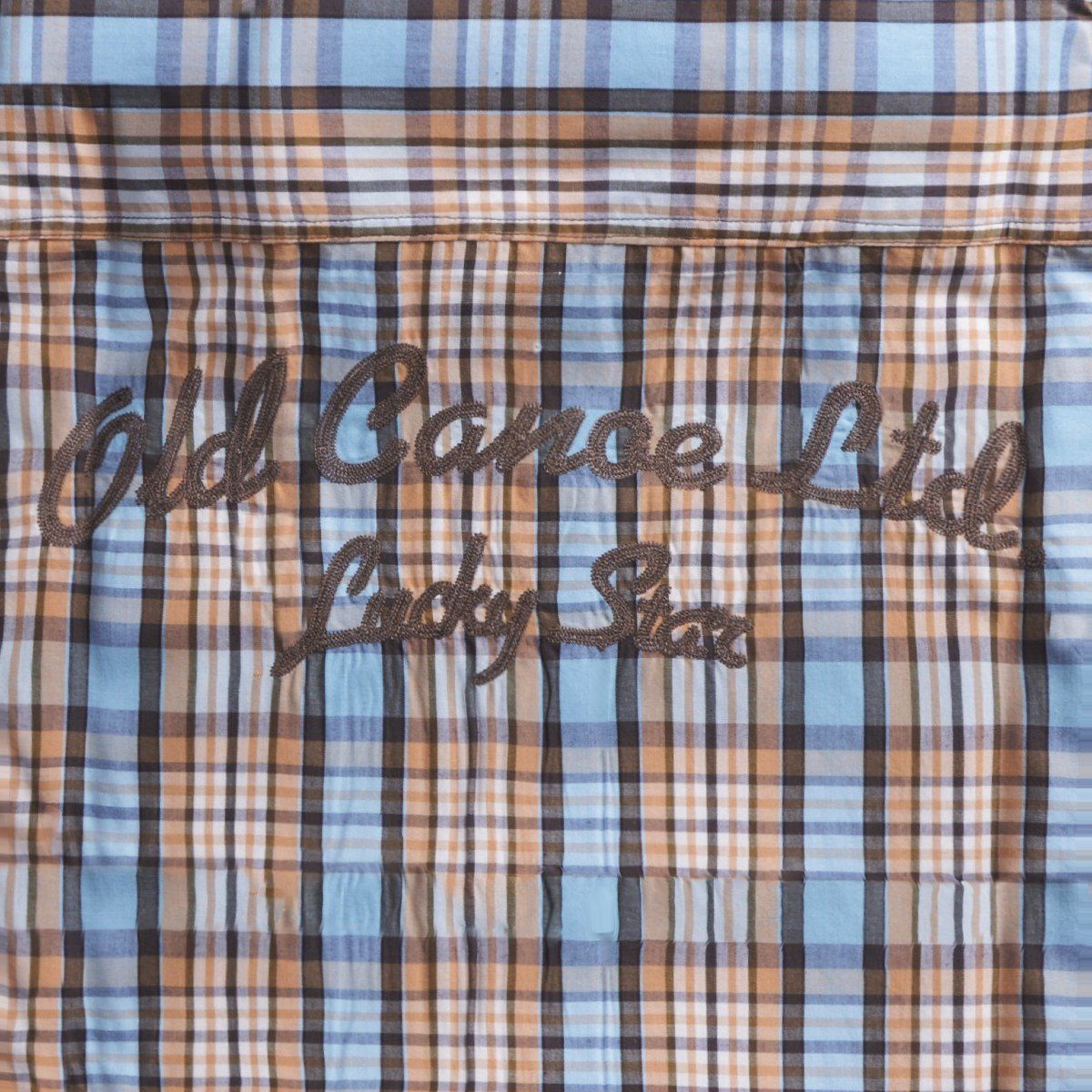 Lucky Star Langarmhemd Übergrößen Langarmhemd in hellblau-beige-braun karie günstig online kaufen