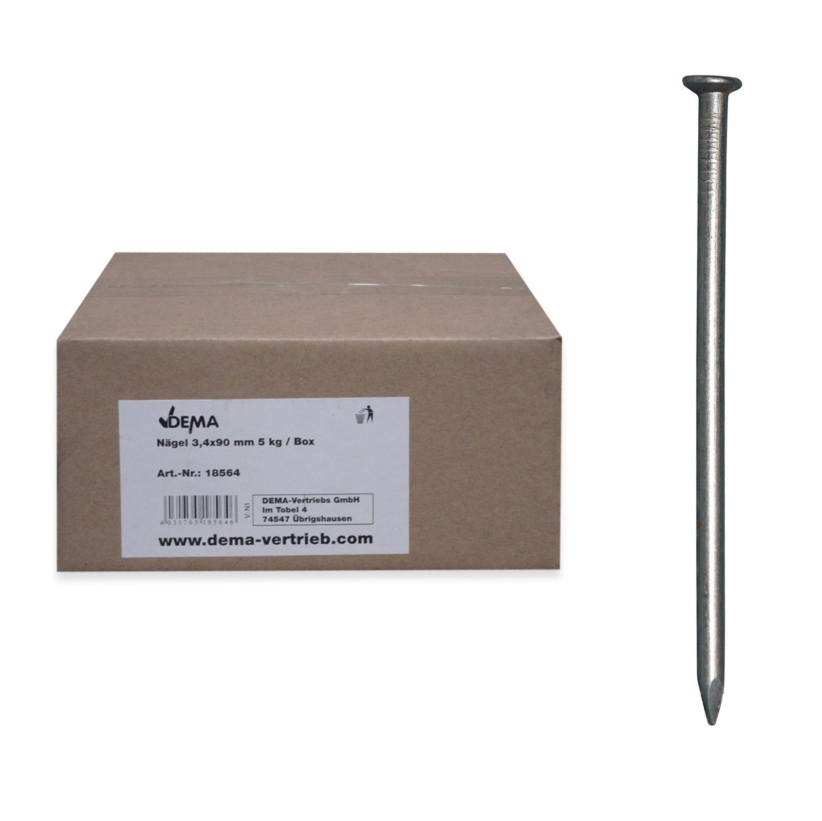 Stahlnagel Nägel 3,4x90 mm 5 kg / Box