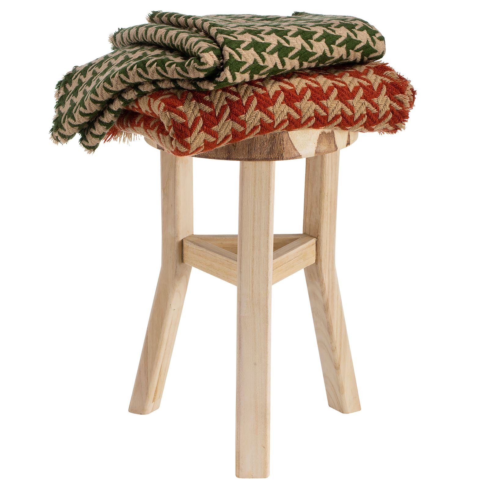 CARO-Möbel Sitzhocker ZAHORA, Sitzhocker Deko Hocker Blumenhocker Paulownia günstig online kaufen