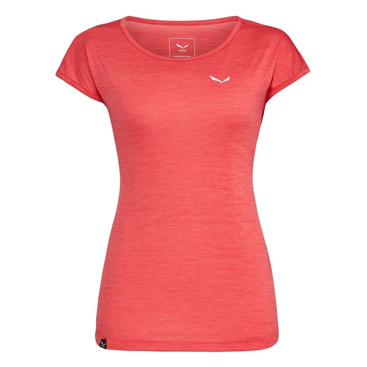 Salewa T-Shirt Salewa - Puez Melange Tee (T-Shirt Damen) rose red melange