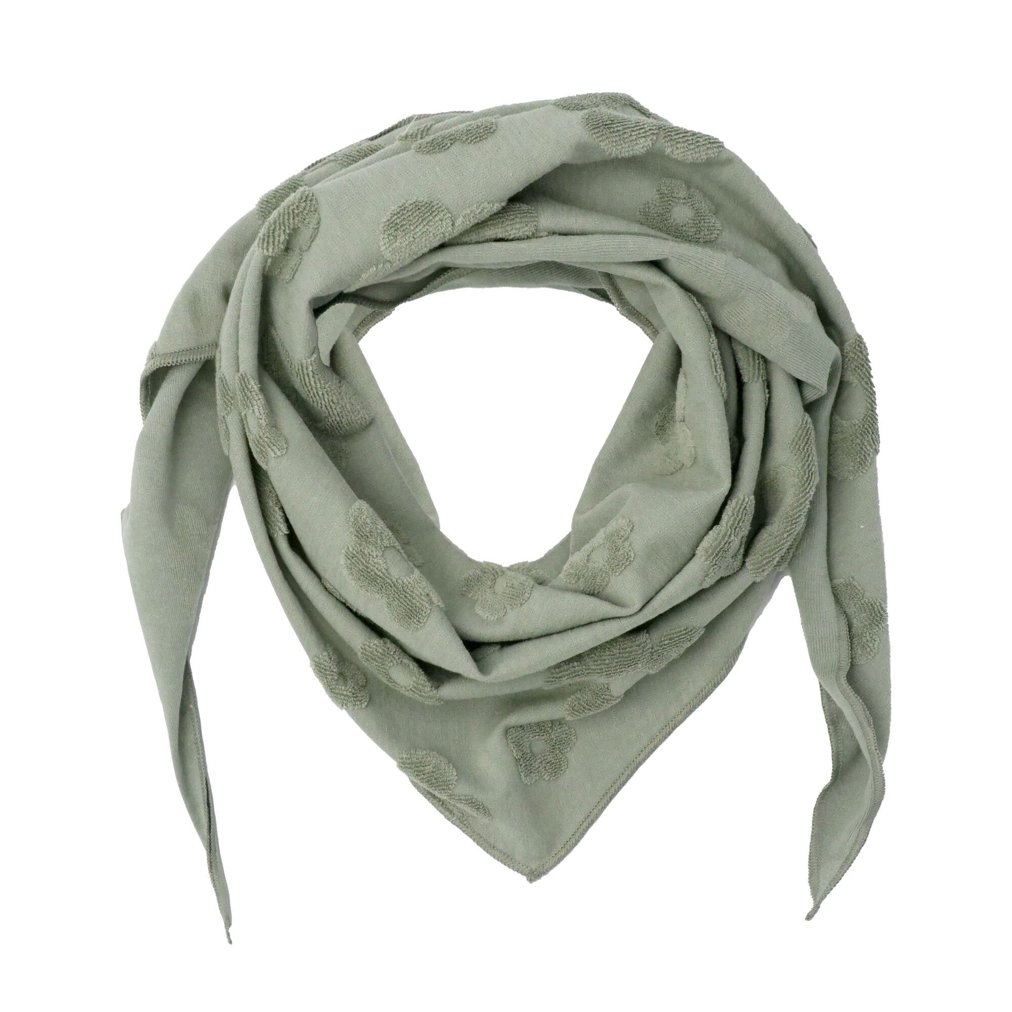 MAXIMO Halstuch MINI GIRL-Dreiecktuch, Jersey-Frotteeblumen, (1-St), Baumwolljersey