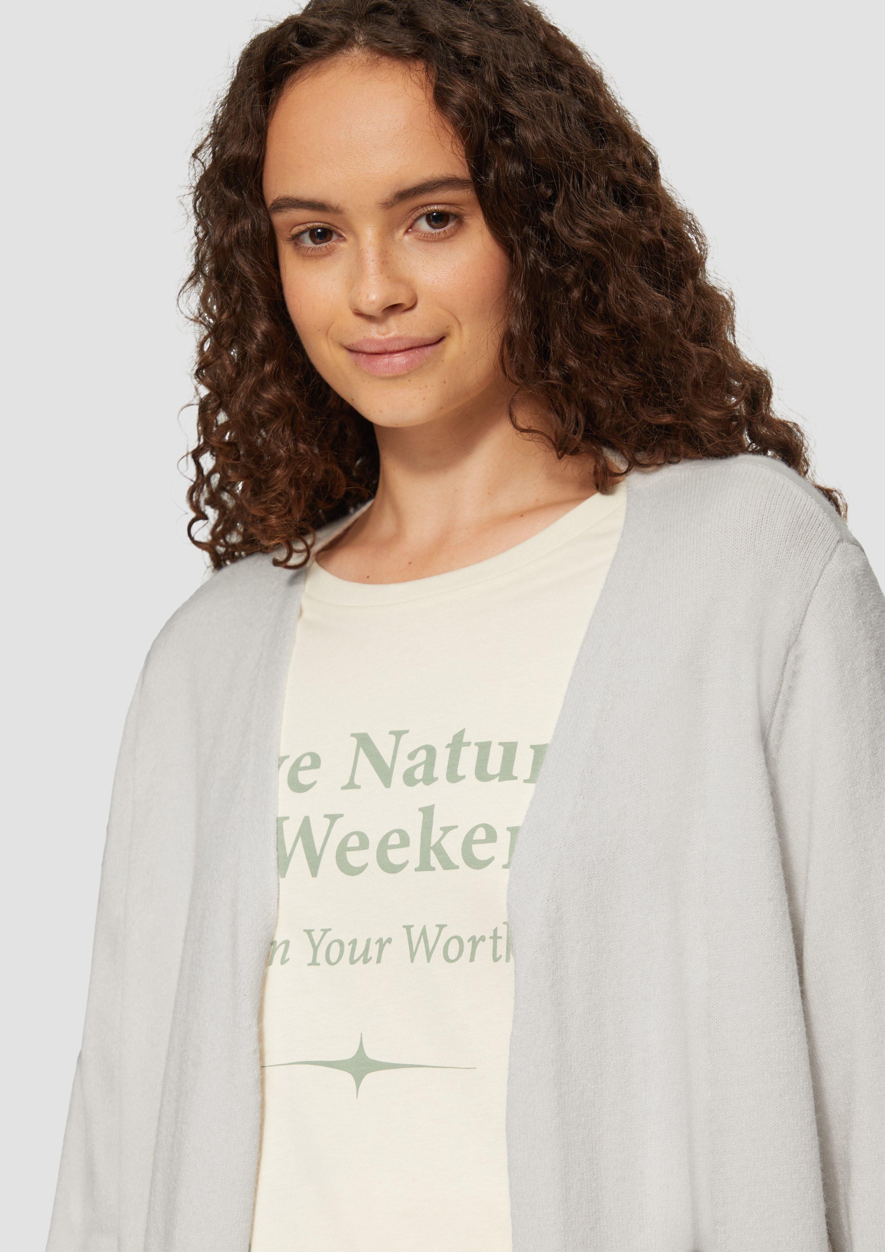 QS Strickjacke Lange Strickjacke aus Viskosemix günstig online kaufen
