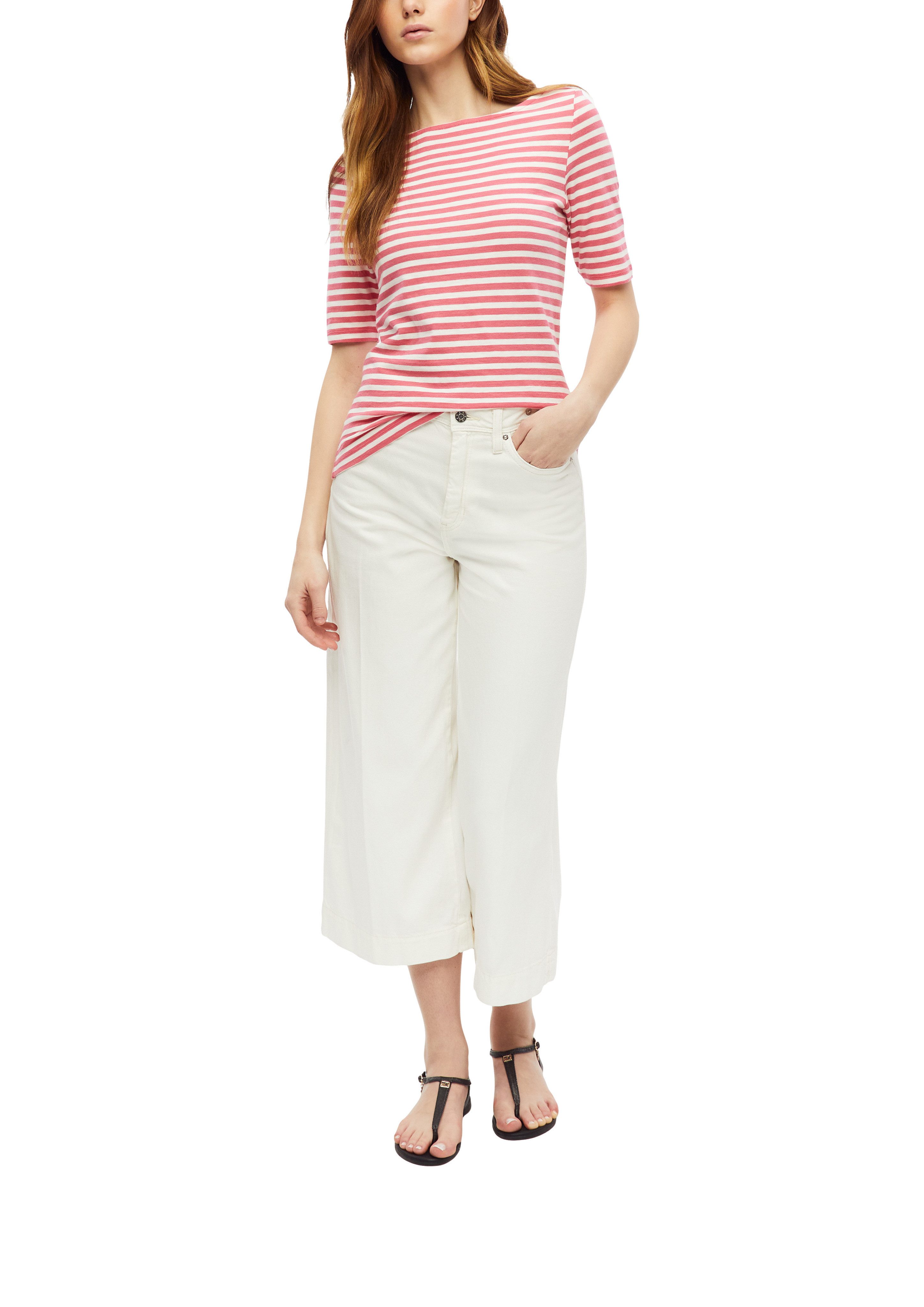 s.Oliver Kurzarmshirt Gestreiftes Sommershirt – Bild 3 von 4