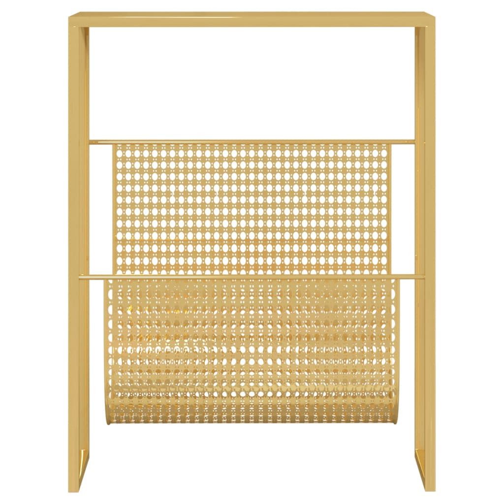 vidaXL Zeitungsständer golden Zeitungsständer Zeitungshalter Zeitschriftenhalter Prospektabla