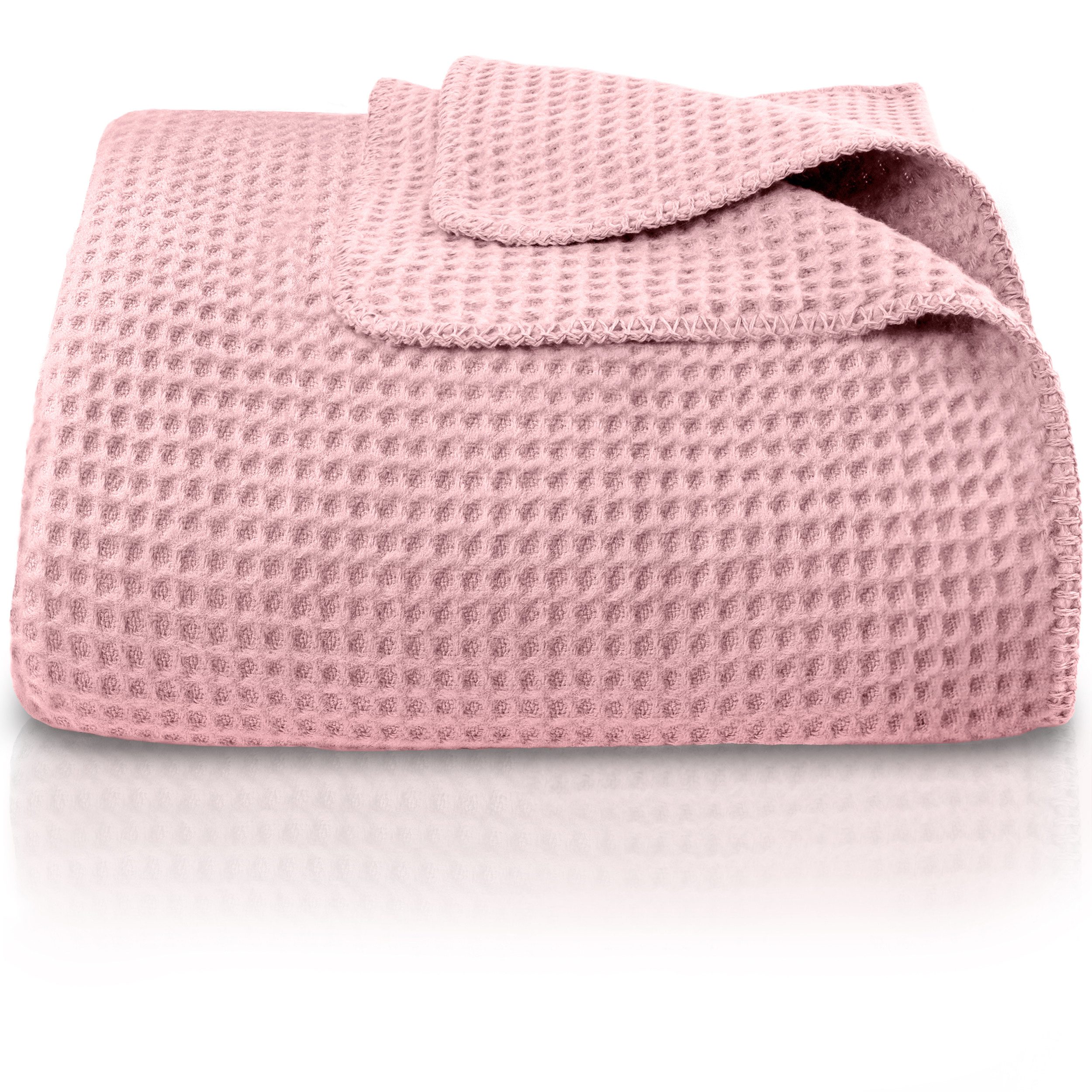 Wohndecke Wohndecke Waffelpique aus Baumwolle - Kuscheldecke, Baumwolldecke -, Laynenburg, Decke als Sofa-decke, Couchdecke, Wolldecke aus Baumwollmix