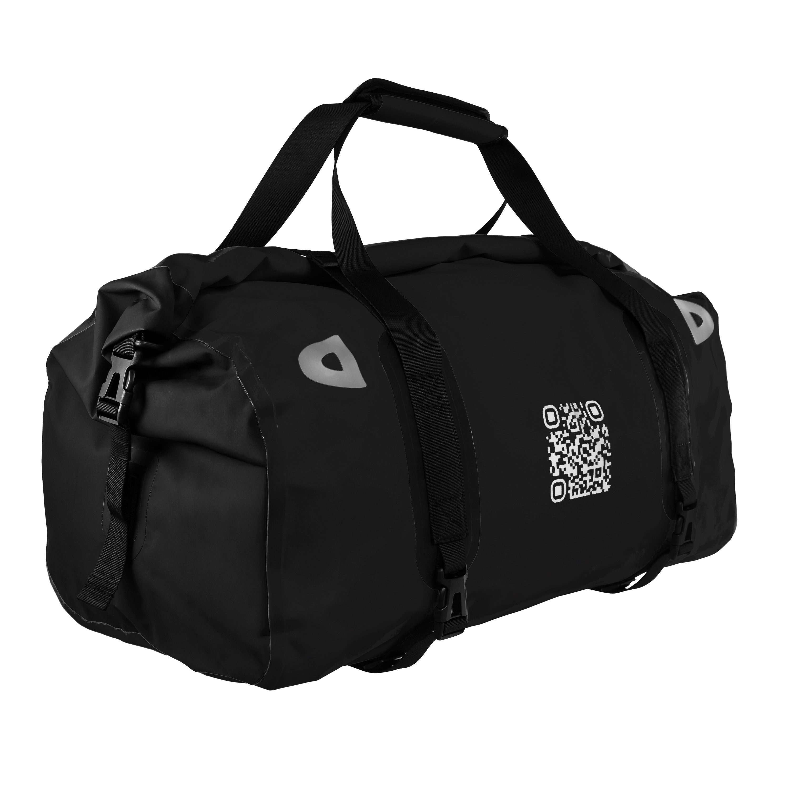 SCHNORR Rucksack Motorrad Hecktasche 55 L Schwarz - Wasserdichte Gepäckrolle