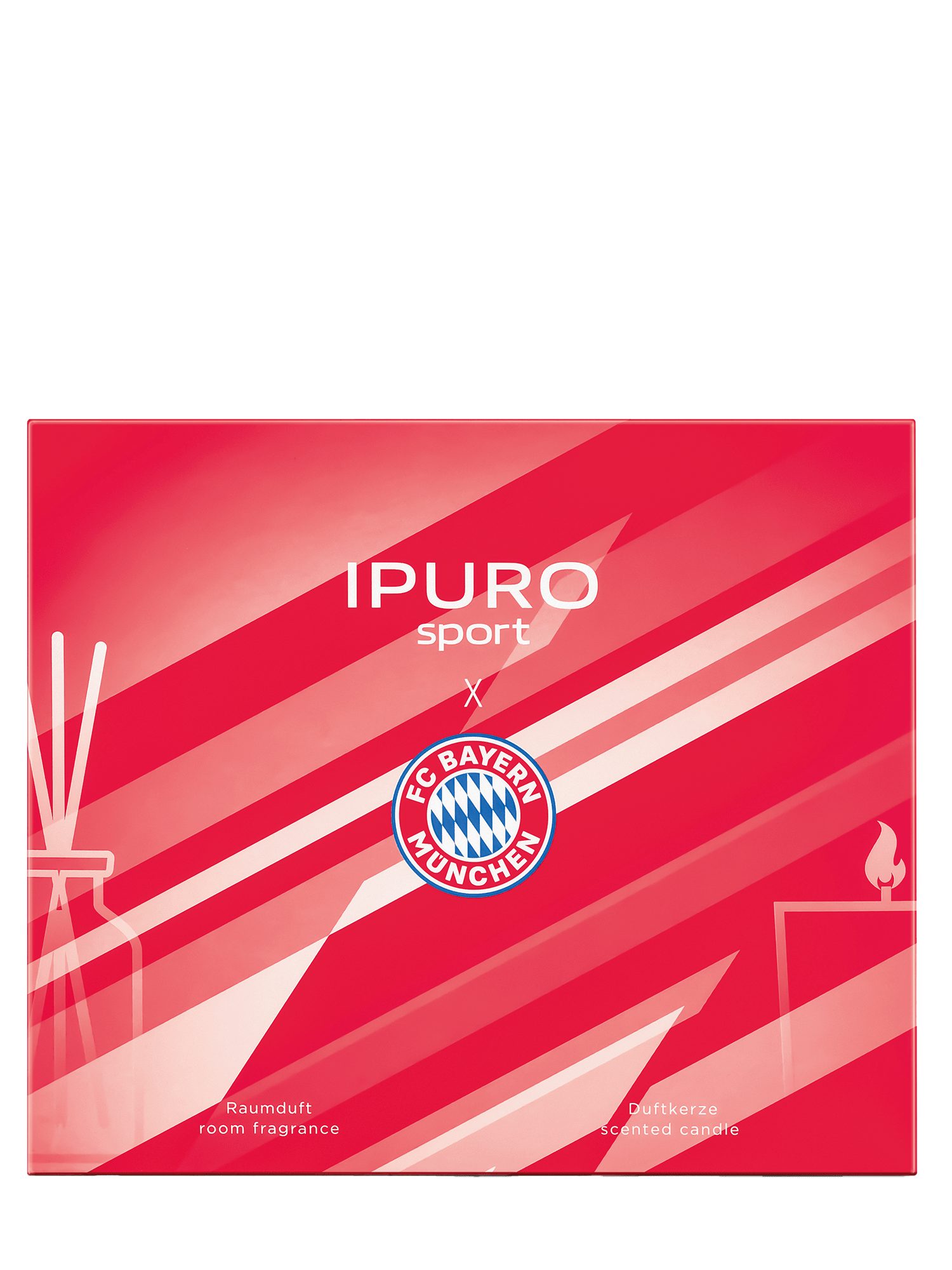IPURO Duftkerze FC Bayern München I Duftkerze & Raumduft Set I Rot