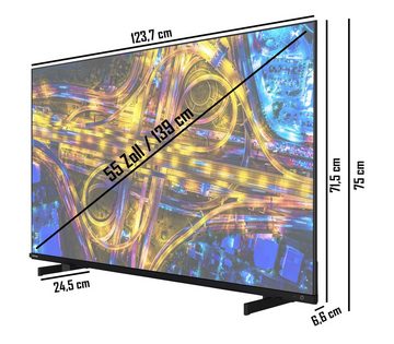 Toshiba 55UL4D63DGY LCD-LED Fernseher (139 cm/55 Zoll, 4K Ultra HD, Smart TV, HDR Dolby Vision, Triple-Tuner, Sound by Onkyo, WLAN)