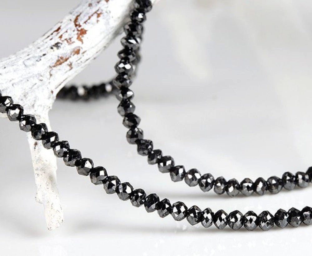 Kette ohne Anhänger schwarze Diamanten Kette 24Karat / 2,6 mm (Gelbgold 585)