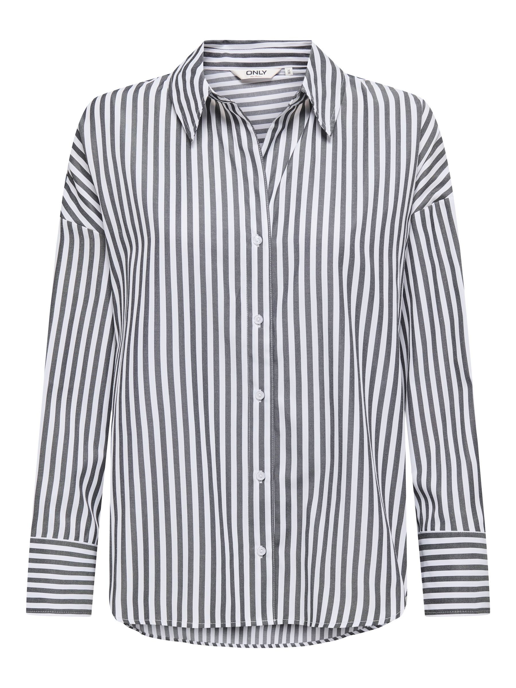 ONLY Blusenshirt Gestreiftes Längsdesign mit Knopfleiste (1-tlg) ONLOREGON günstig online kaufen
