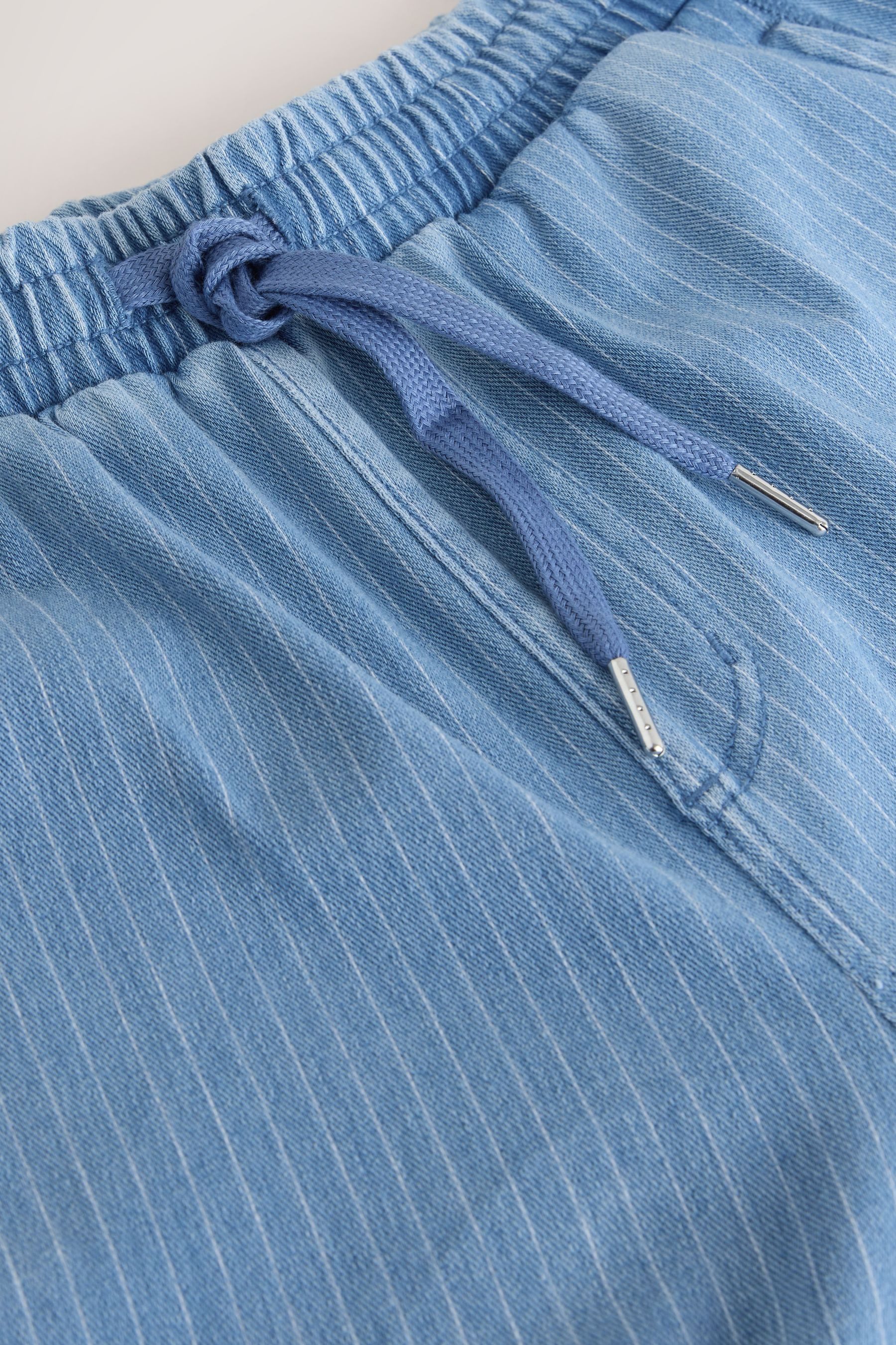 Next Caprijeans Verkürzte Denim-Jogginghose mit weitem Bein (1-tlg)