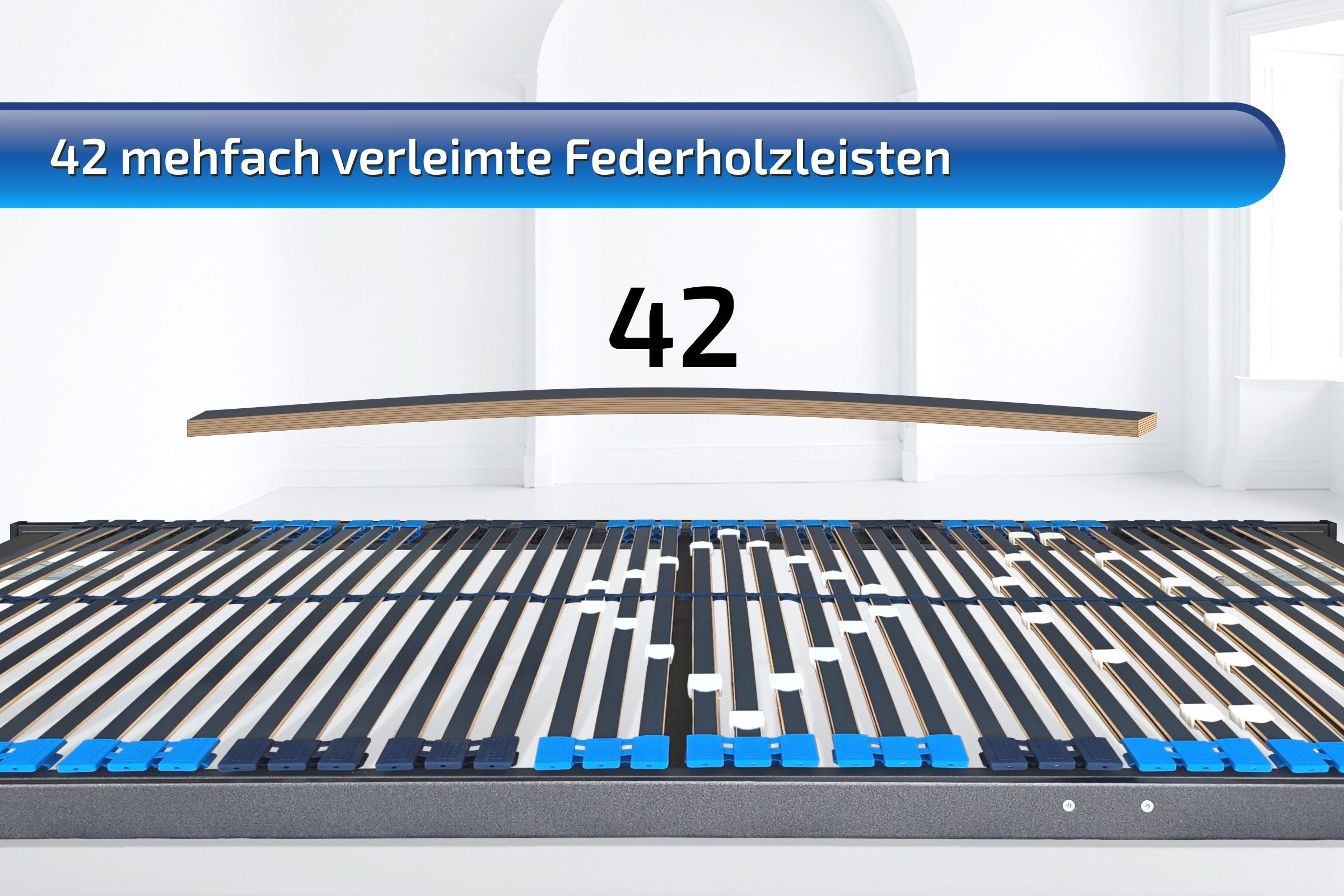 Lattenrost mit verstellbare Schulterzone & Schulterabsenkung, komplett MONTIERT, Matratzen Perfekt, Kopfteil Verstellbar, Fußteil Verstellbar, Kopf- & Fußteil v – Bild 5 von 5