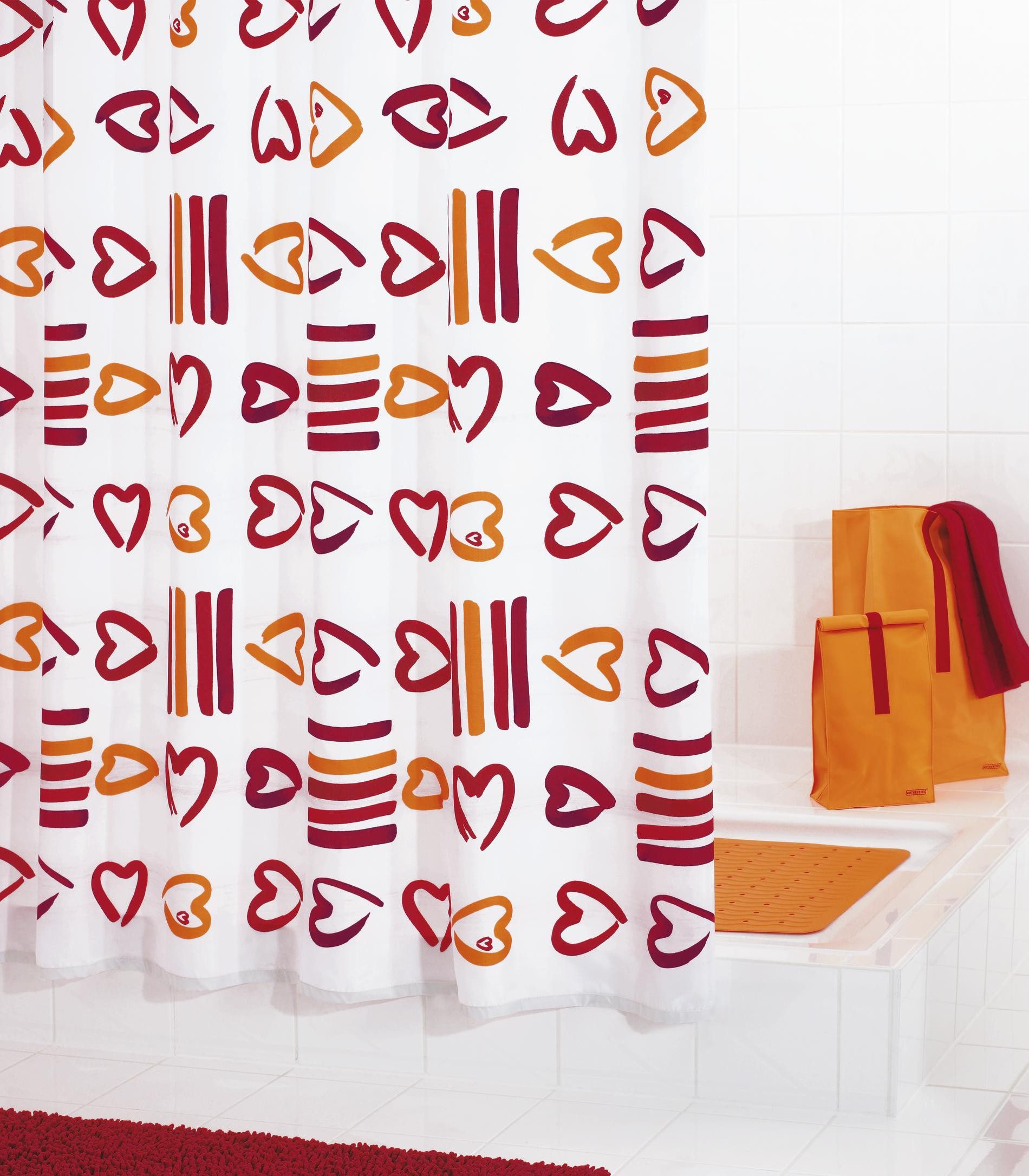 Ridder Duschvorhang Lovely rot Breite 180 cm