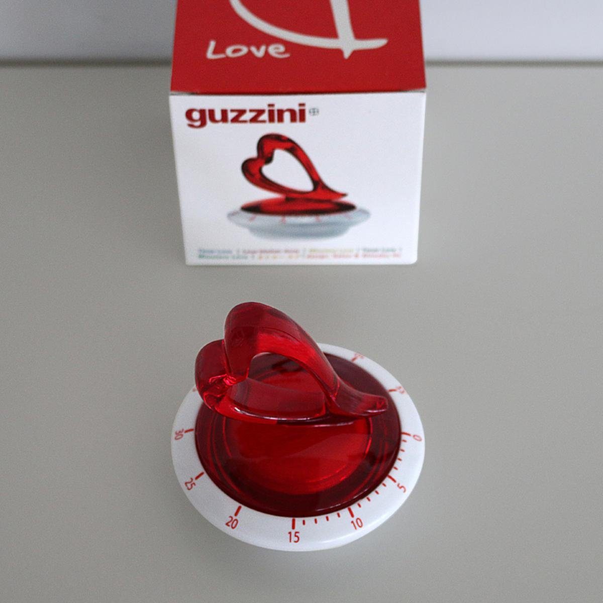 guzzini Küchentimer weiß-rot 9,5 LOVE Guzzini ca. D cm Küchenwecker