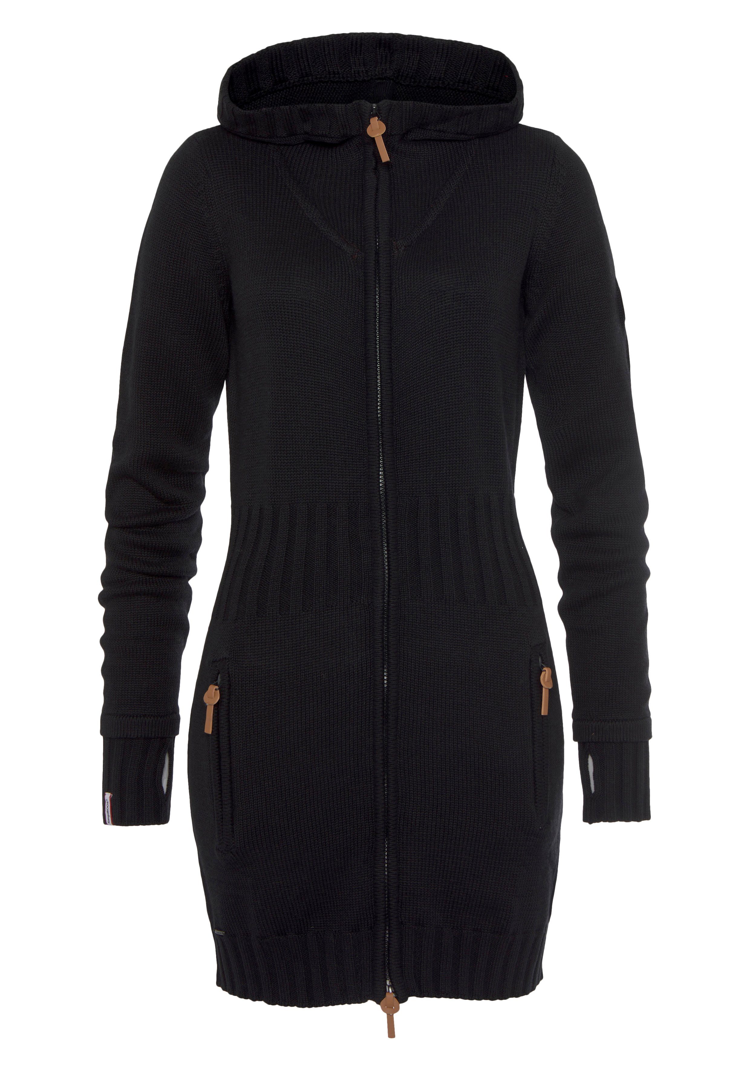 Kapuzenstrickjacke