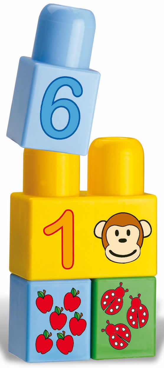 Dohany Maxi Bloxx Steckbausteine Zahlen Bauklötze im Eimer 34 tlg Spielbausteine, (34 St) – Bild 2 von 3