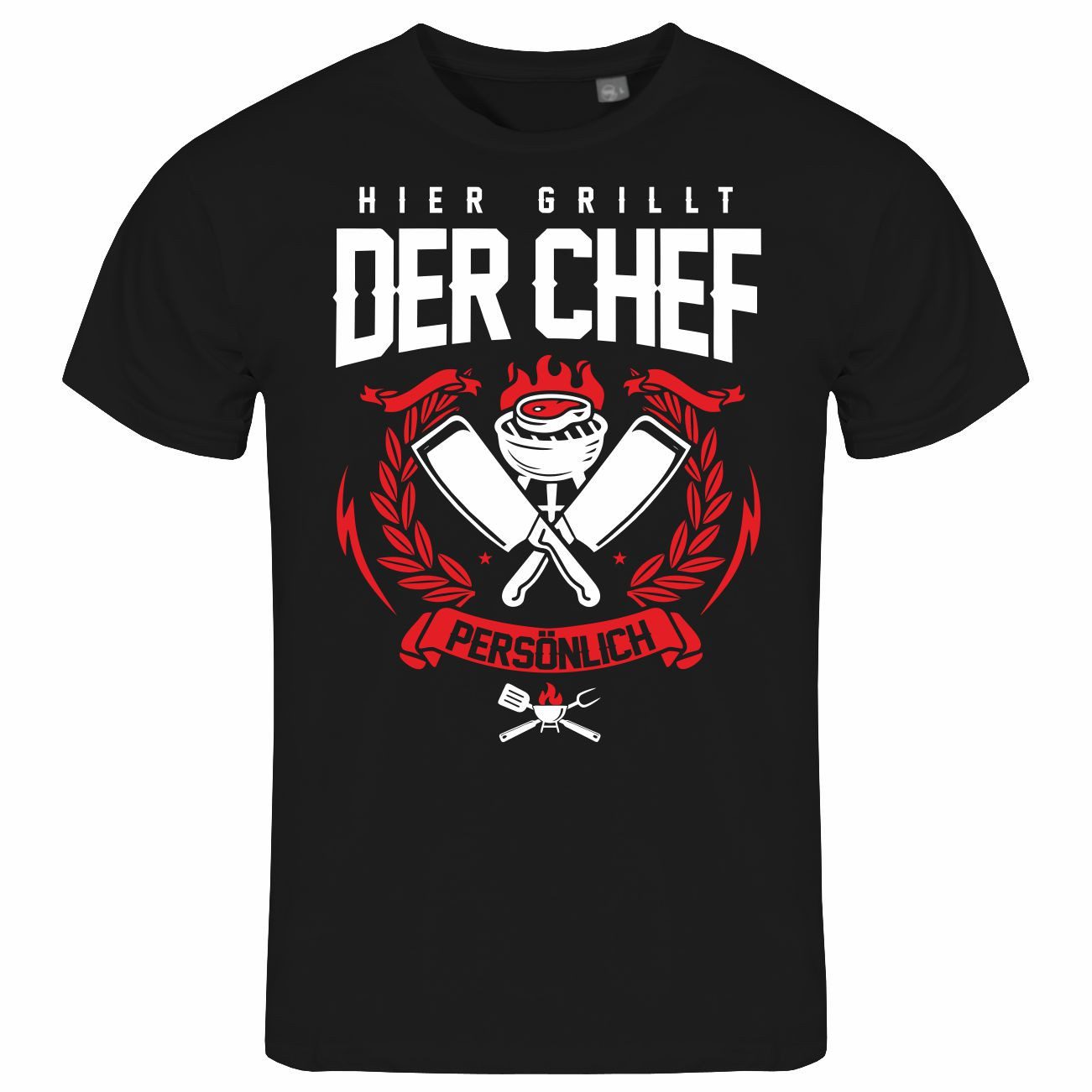 deinshirt Print-Shirt Herren T-Shirt Hier grillt günstig online kaufen
