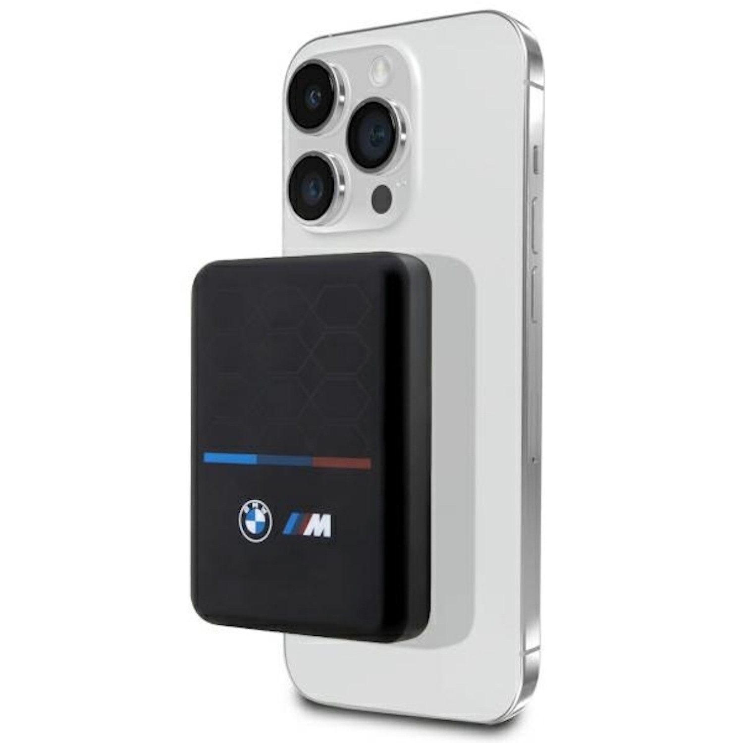 BMW Smartphone-Hülle BMW MagSafe Powerbank 3.000 mAh mit Kabel M Kollektion Schwarz