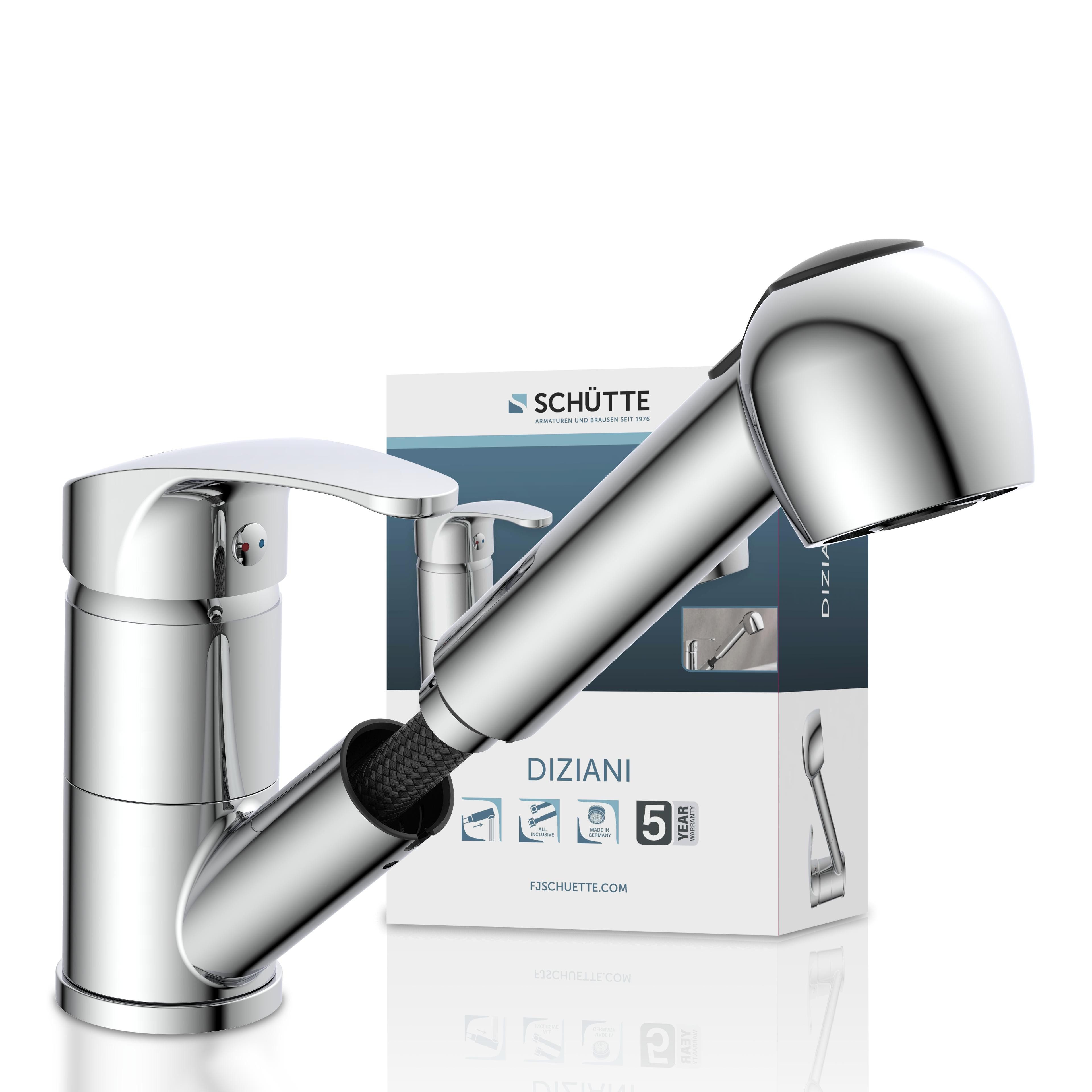 Schütte Spültischarmatur DIZIANI mit Geschirrbrause, Wasserhahn ausziehbar, günstig online kaufen