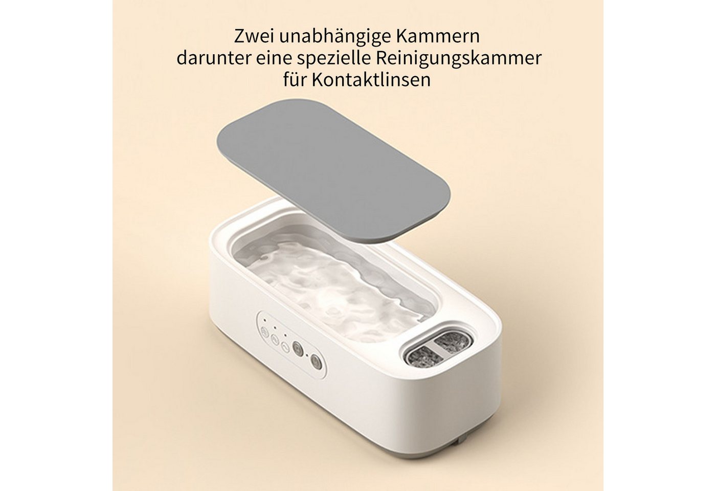 Thumbnail - YINDN Ultraschallreiniger 3 Modi Doppelkammer- Brillenreinigungsmaschine, 15w & USB, Schmuck Reinigungsmaschine, großer ...