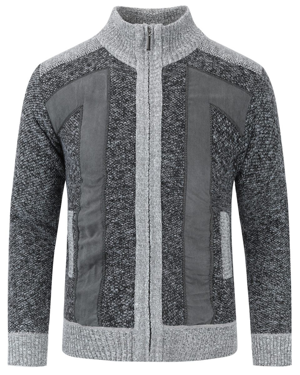 Allthemen Cardigan Herren Strickjacke mit ärmelflecken Strickjacke Winter günstig online kaufen