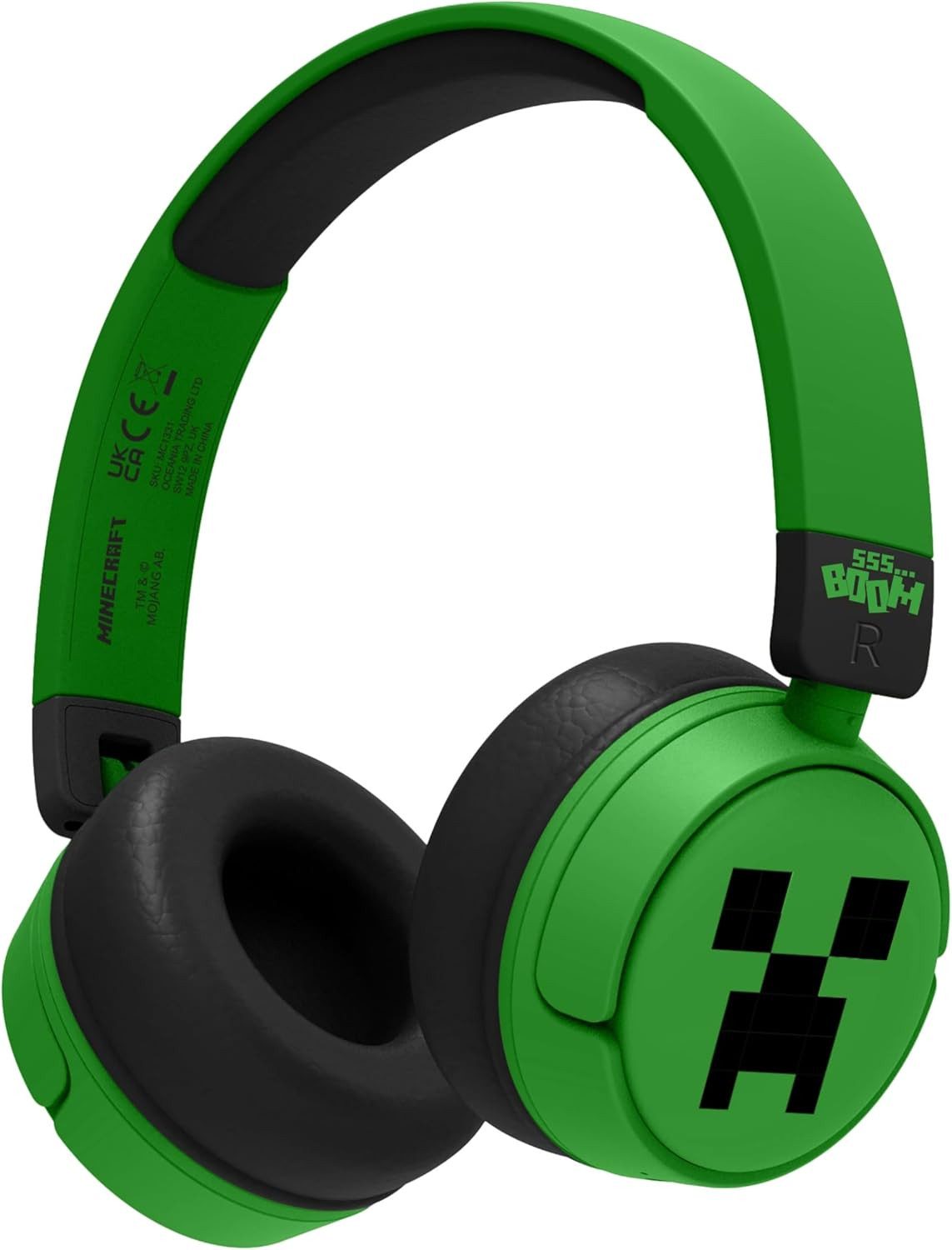 Minecraft Creeper Kinderkopfhörer ohne Kabel Bluetooth-Kopfhörer