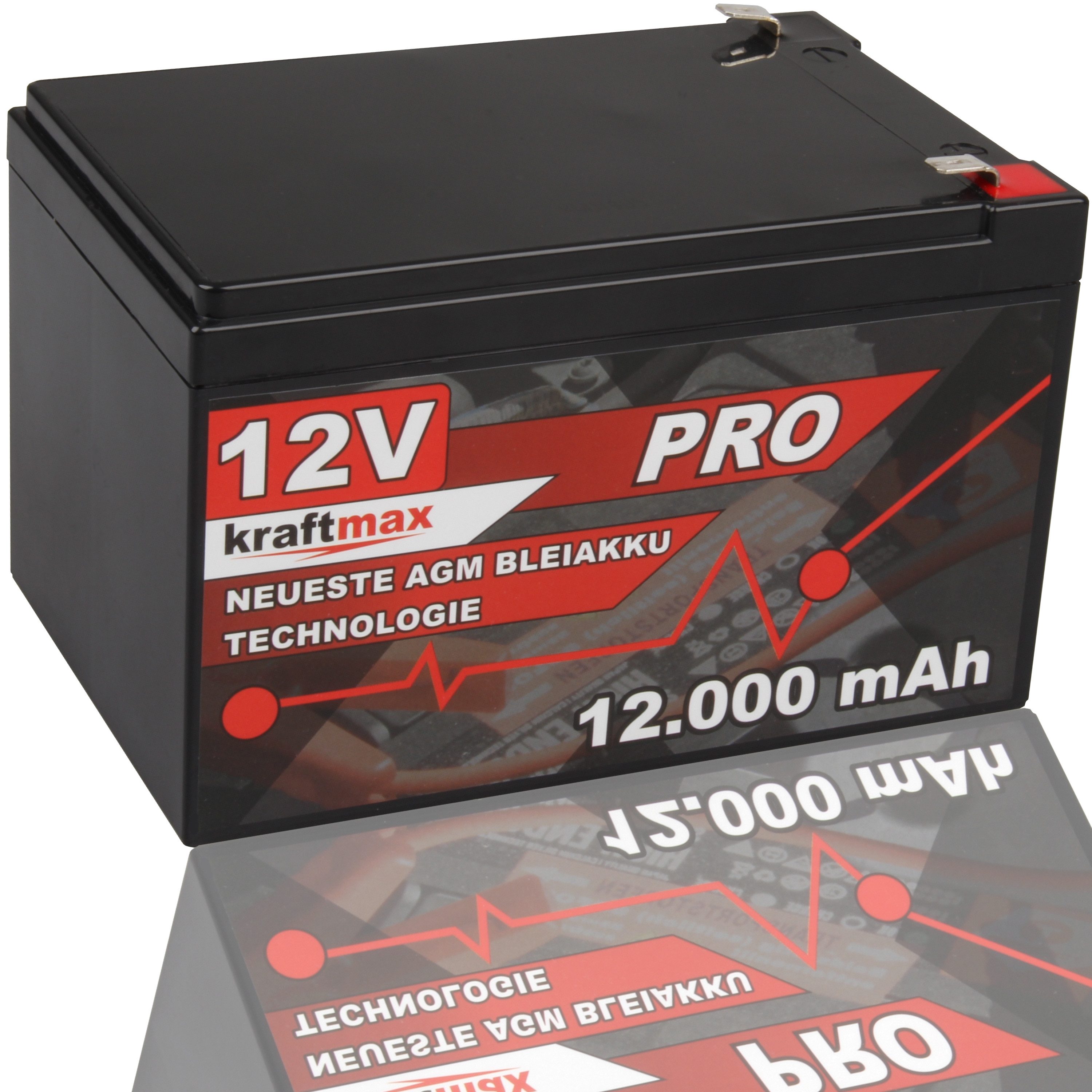 kraftmax Industrial Pro Bleiakku [ 12V / 12Ah ] Akku