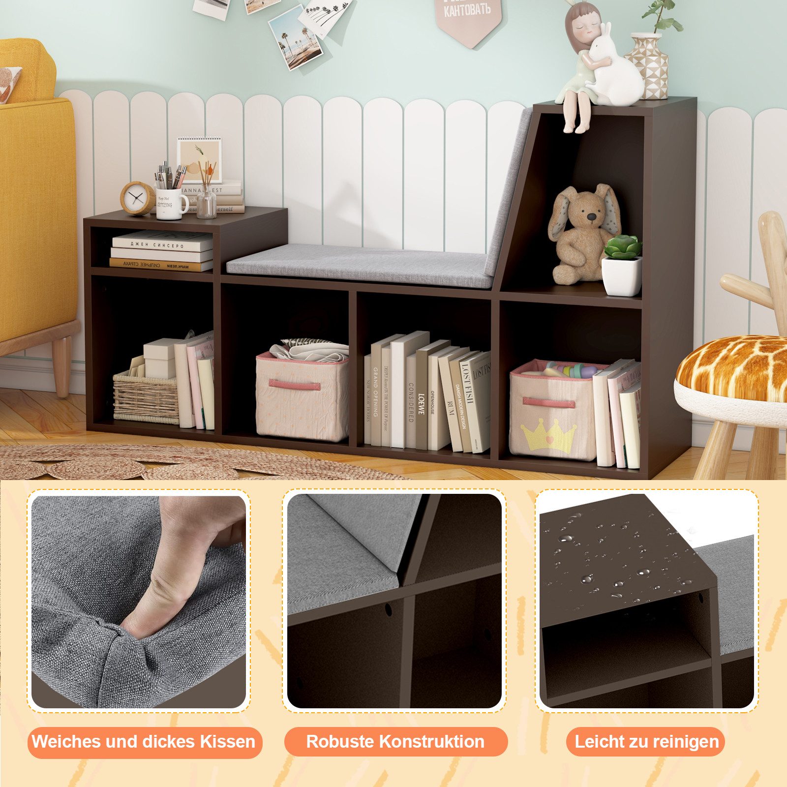 radelldar Bücherregal Kinderregal, Holz mit 2 günstig online kaufen